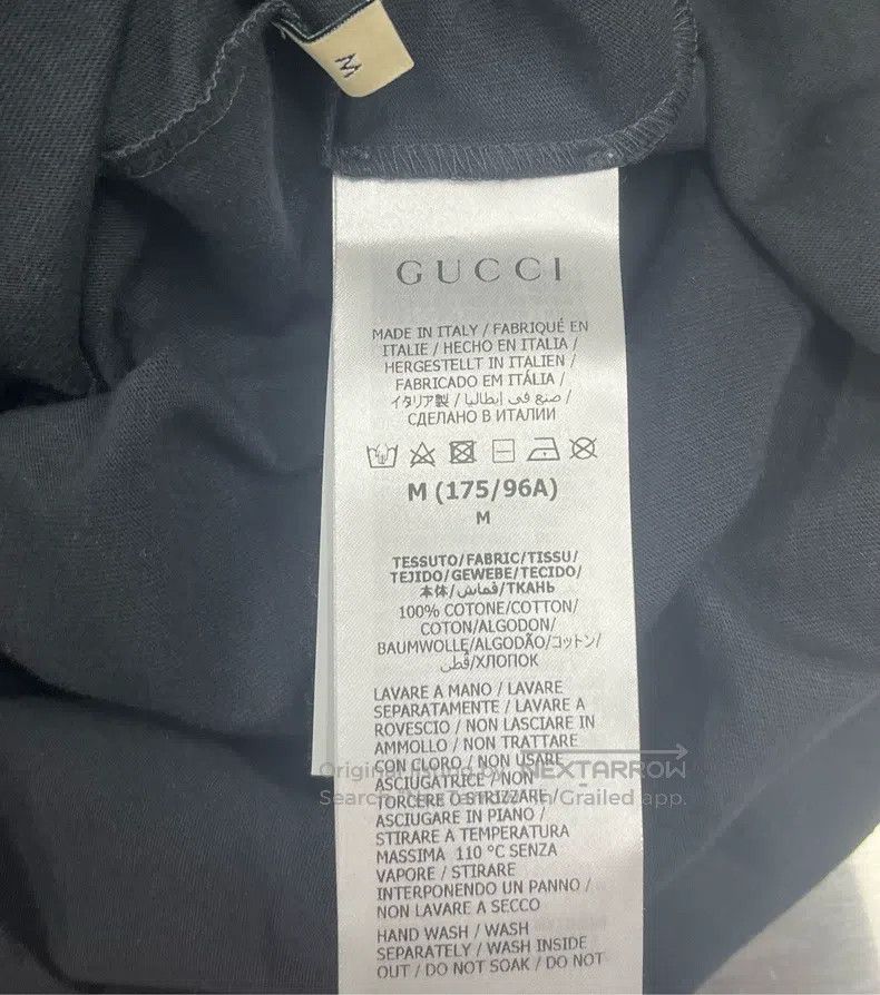 Gucci Black letter pattern printed logo short sleeve