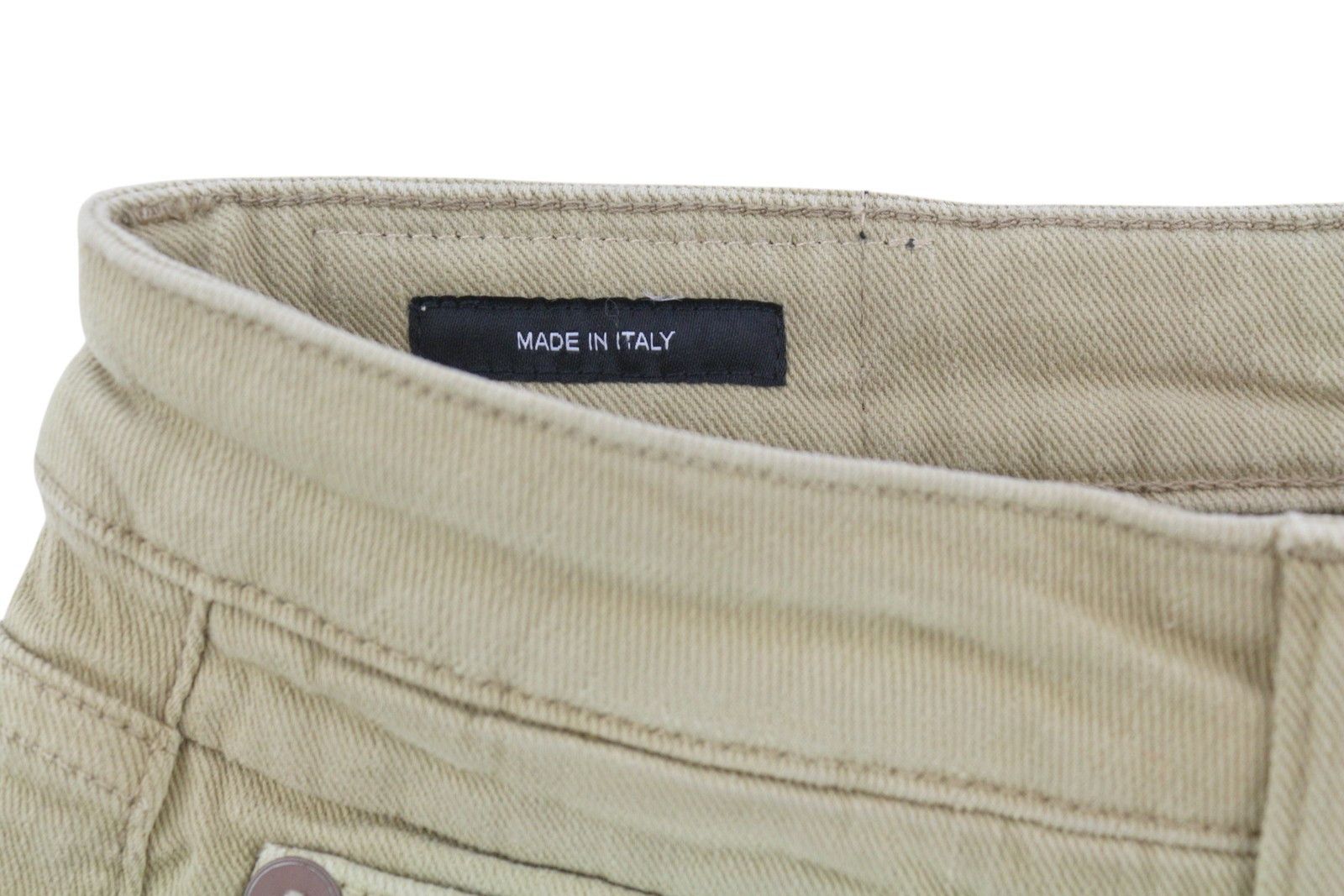 R13 BOY STRAIGHT 28 Khaki Stretch Washed Cropped Zip 86280 Size 28" / US 6 / IT 42 - 7 Thumbnail