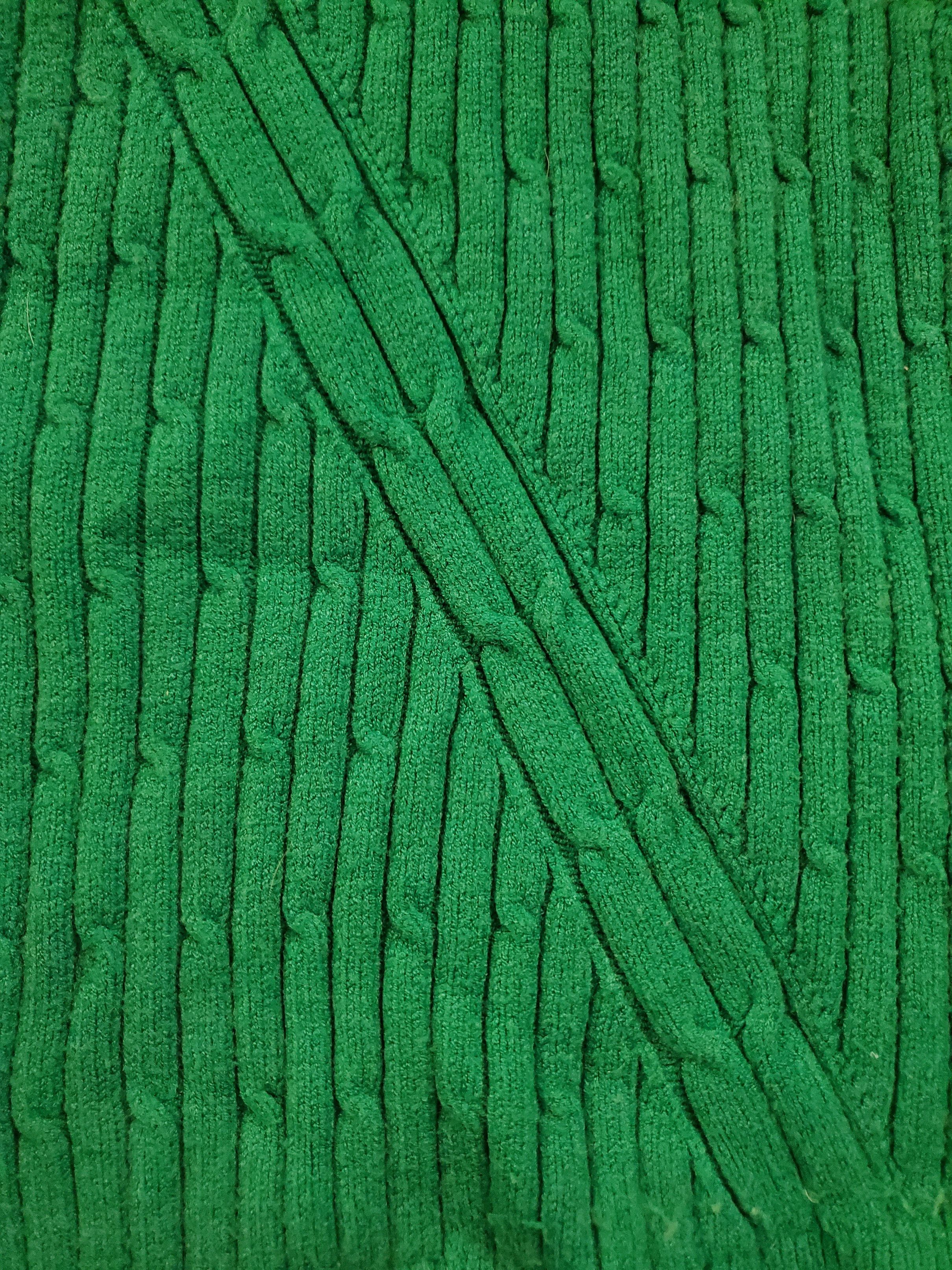 Anthropologie Green one shoulder cable knit sweater top Size S / US 4 / IT 40 - 5 Thumbnail