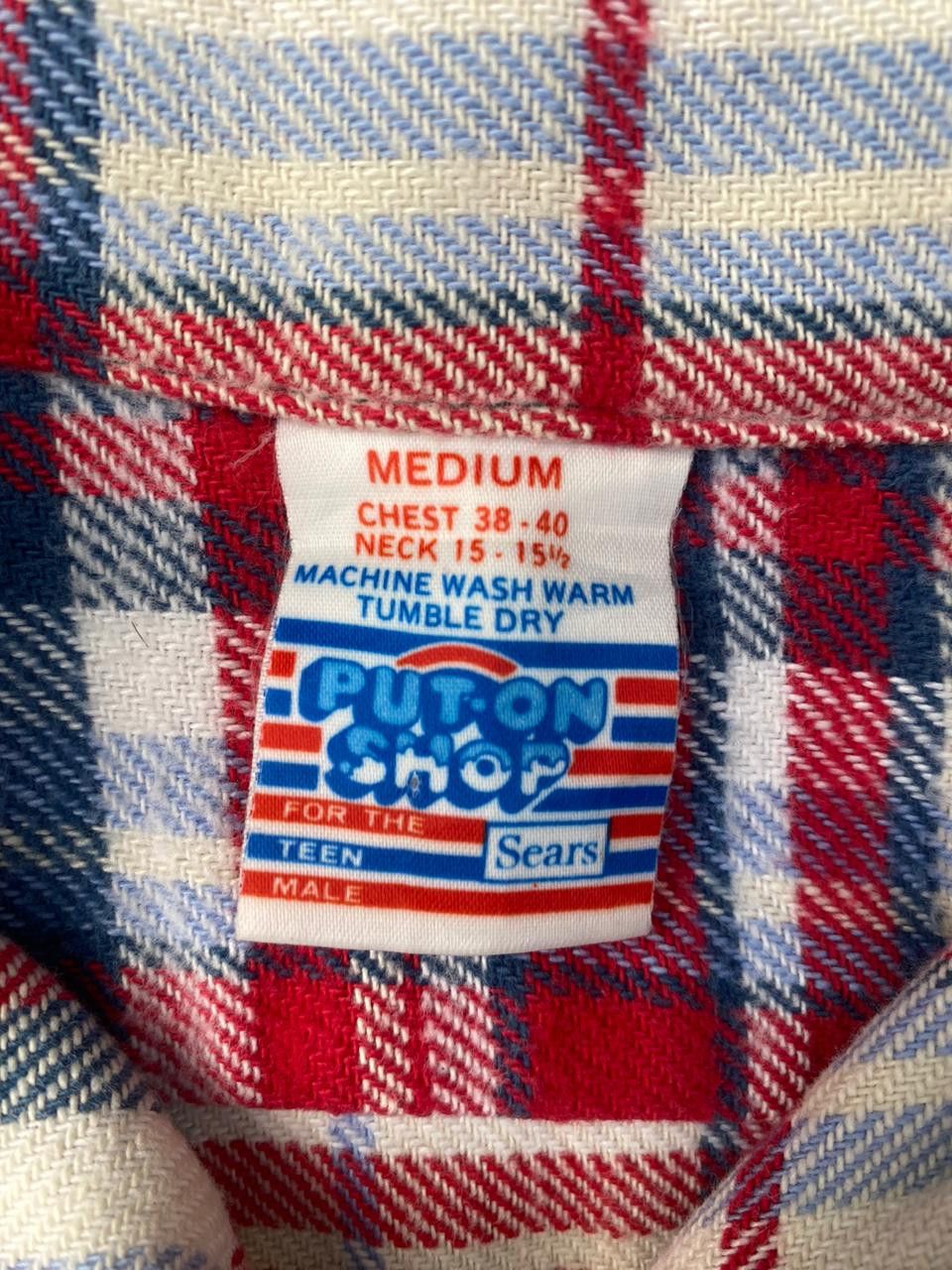 Vintage 70s Sears Plaid shirt Size US M / EU 48-50 / 2 - 2 Thumbnail