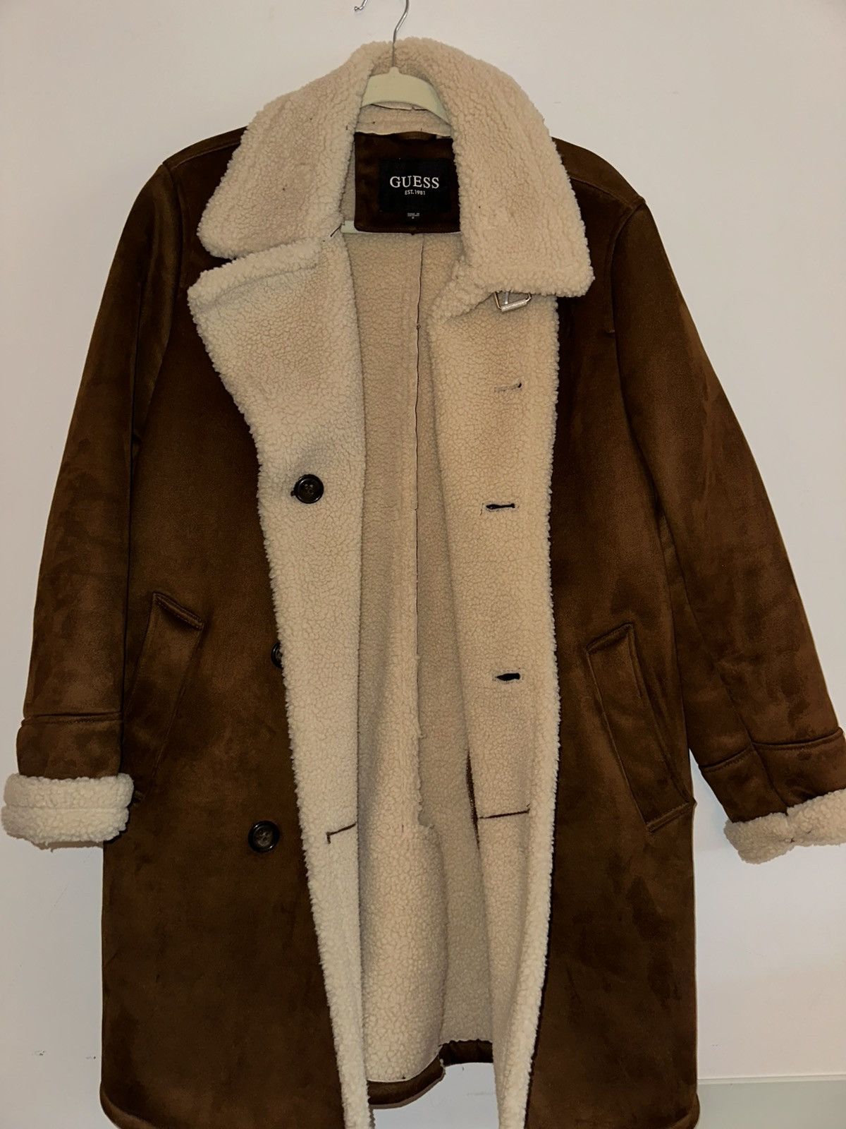 Guess Faux-Shearling Overcoat