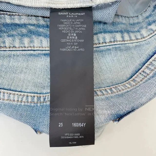 Saint Laurent Paris Saint Laurent Light Blue Jeans . Size US 30 / EU 46 - 6 Thumbnail