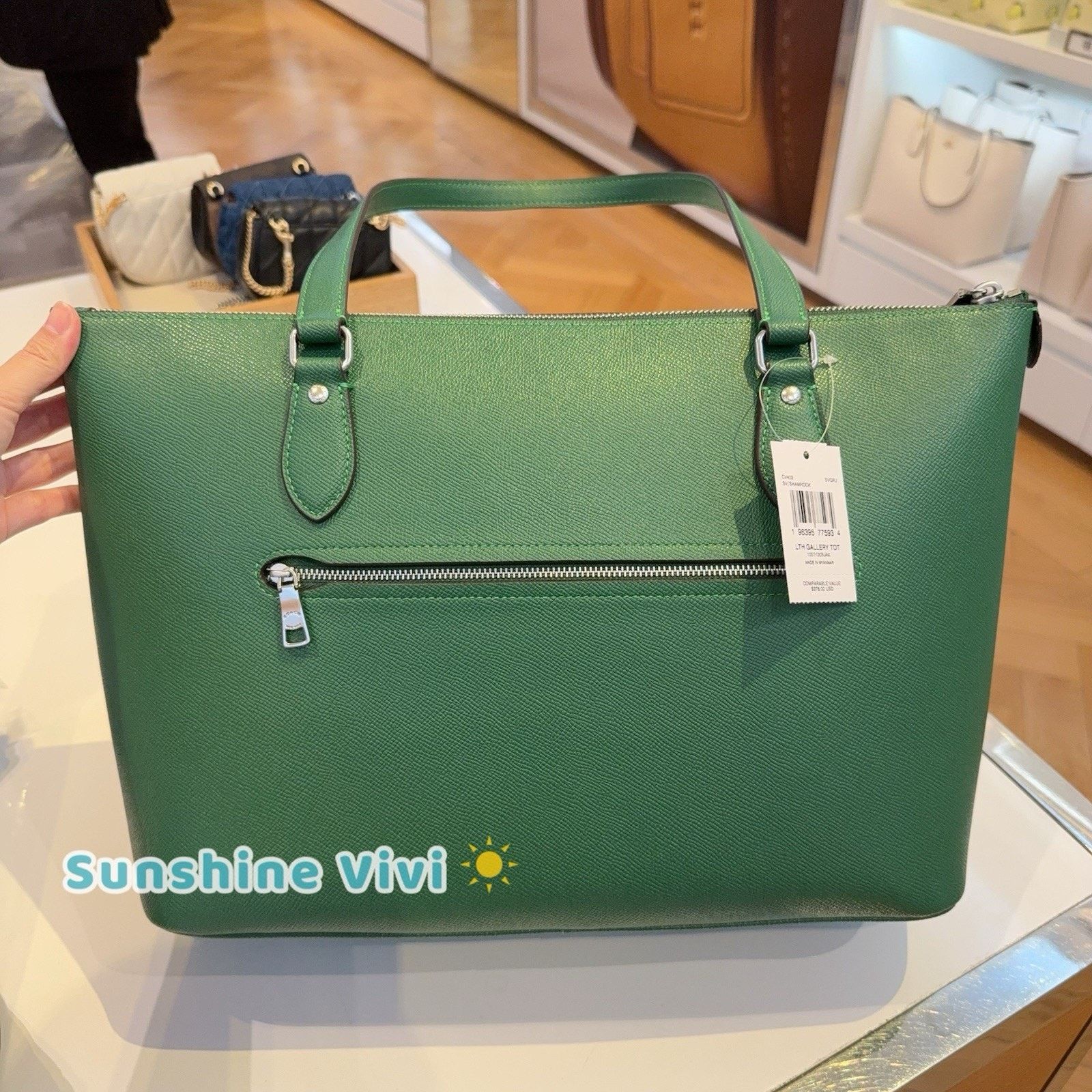 Coach COACH CV402 Gallery Tote Shoulder Bag Leather Shamrock Size ONE SIZE - 4 Thumbnail