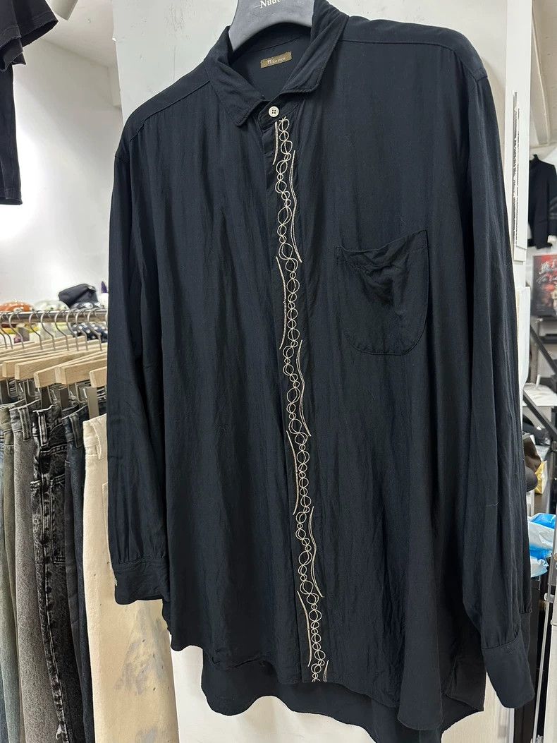 Yohji Yamamoto yohji yamamoto size os Embroidered shirt 2502-Nextarrow Size US M / EU 48-50 / 2 - 2 Thumbnail