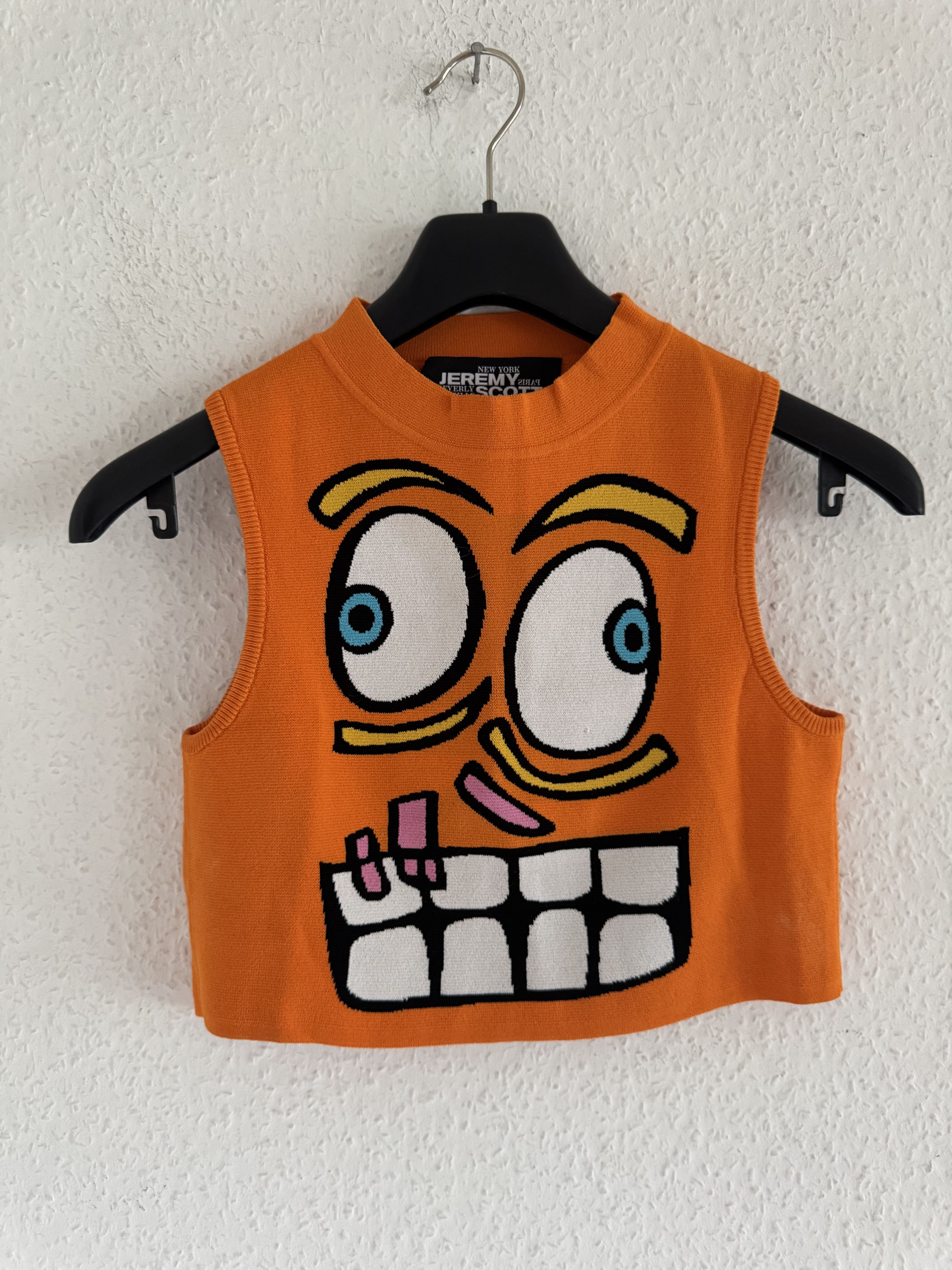 Jeremy Scott SS16 Face Print Crop Top Size XS / US 0-2 / IT 36-38 - 4 Thumbnail