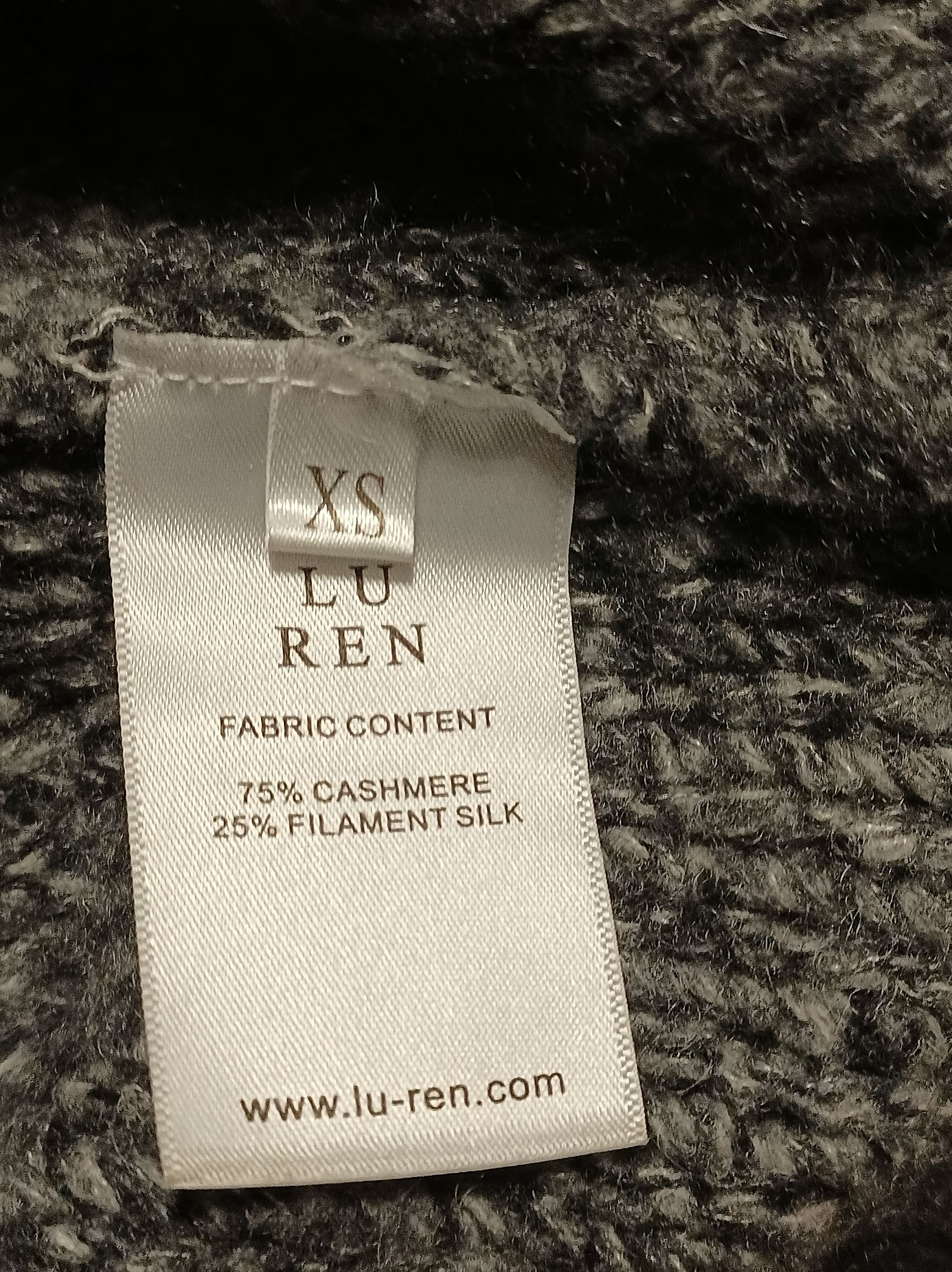 Designer LU REN Grey Cashmere Filament Silk Knit Sweater Jumper XS Size XS / US 0-2 / IT 36-38 - 8 Thumbnail