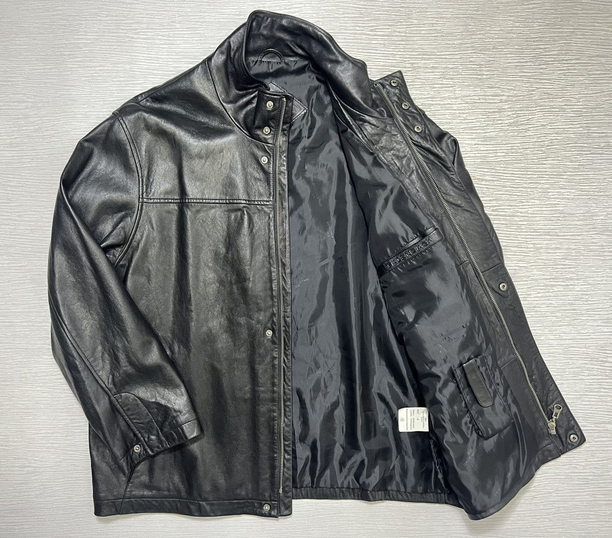 Balenciaga Balenciaga - Vintage - 1997 - Full Zip Leather Half Coat Size US XL / EU 56 / 4 - 3 Thumbnail