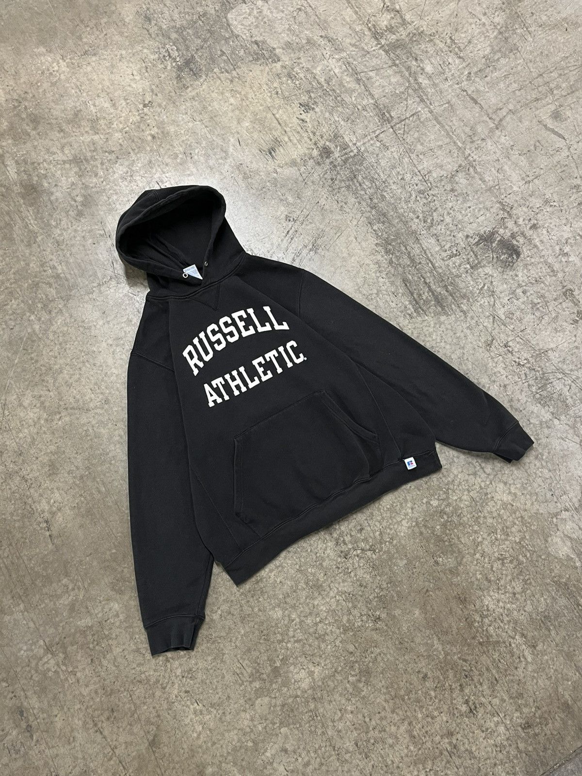 Russell athletic vintage boxy fit spell out hoodie hype rare