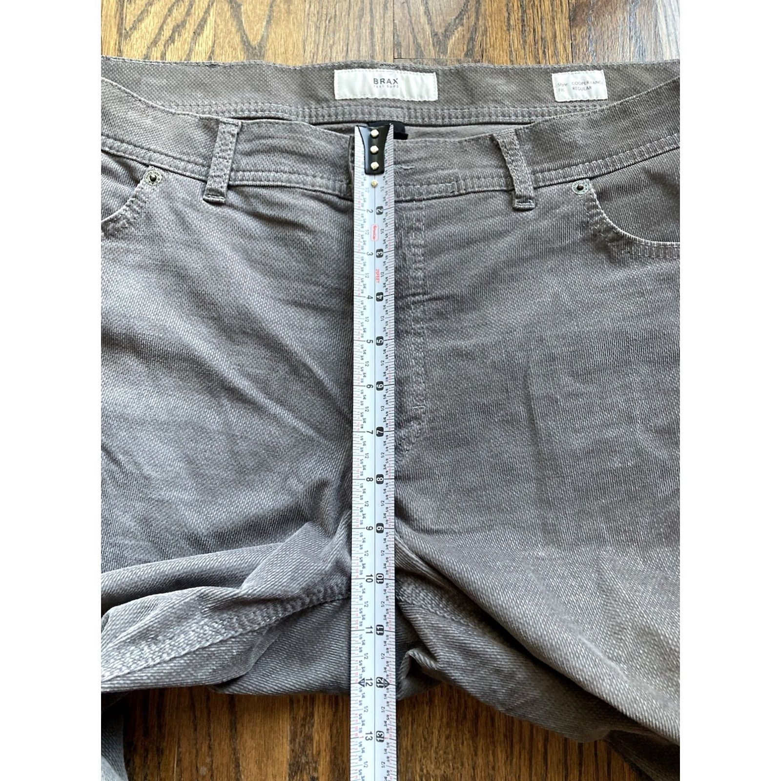 BRAX BRAX Mens Pants Gray Stretch Regular Fit Size 38x34 Chino Fancy Business Casual Travel Size US 38 / EU 54 - 5 Thumbnail