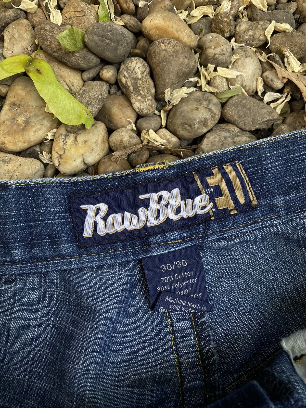 Designer × Vintage Raw Blue Hip Hop NBA Baggy Y2K Skate Jeans Size US 30 / EU 46 - 9 Thumbnail