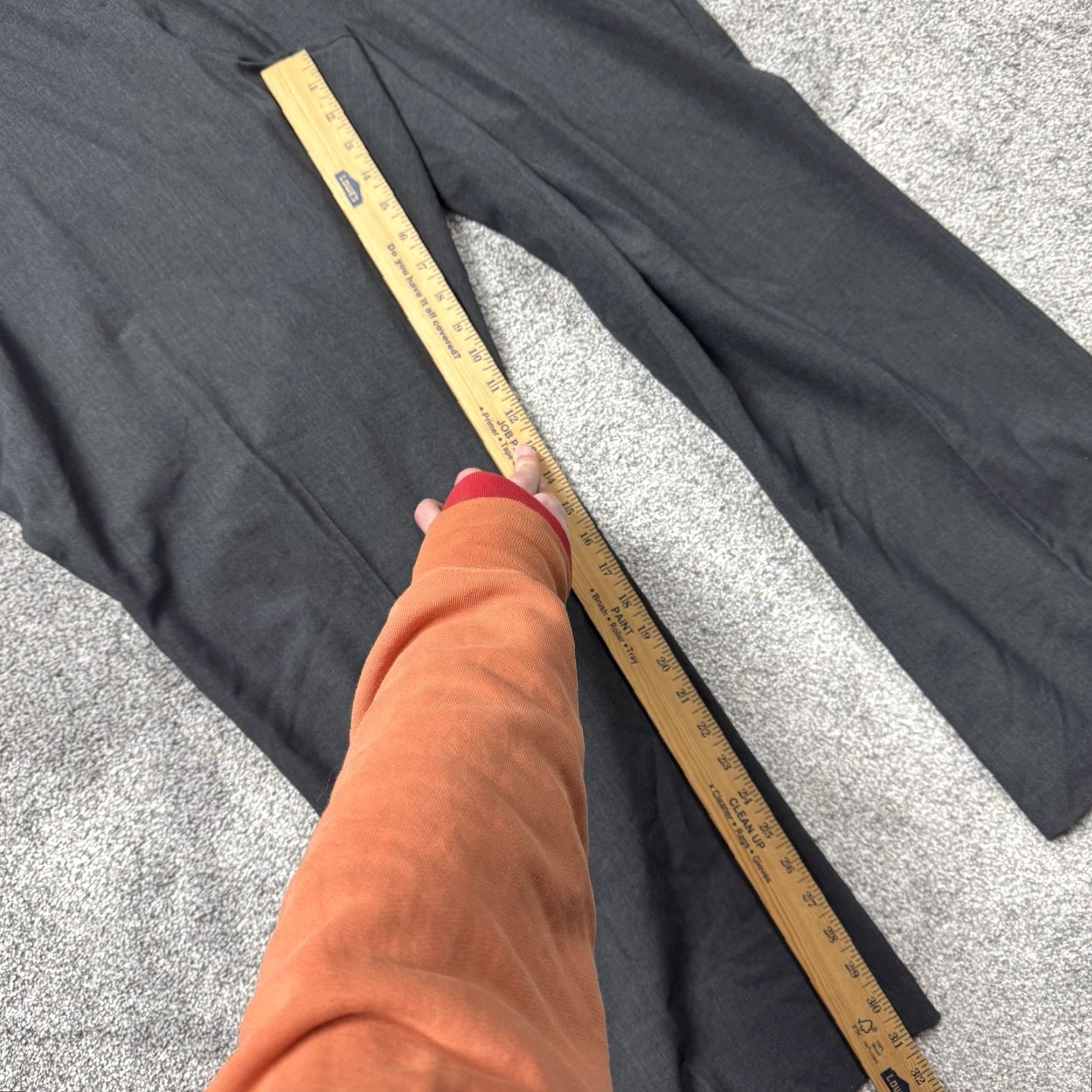 Vintage Lane Bryant Pants Womens 24 Stretch Plus Flat Front Bootcut Gray Polyester Rayon Spandex Business Casual Trousers Size 42" / US 20 - 5 Thumbnail
