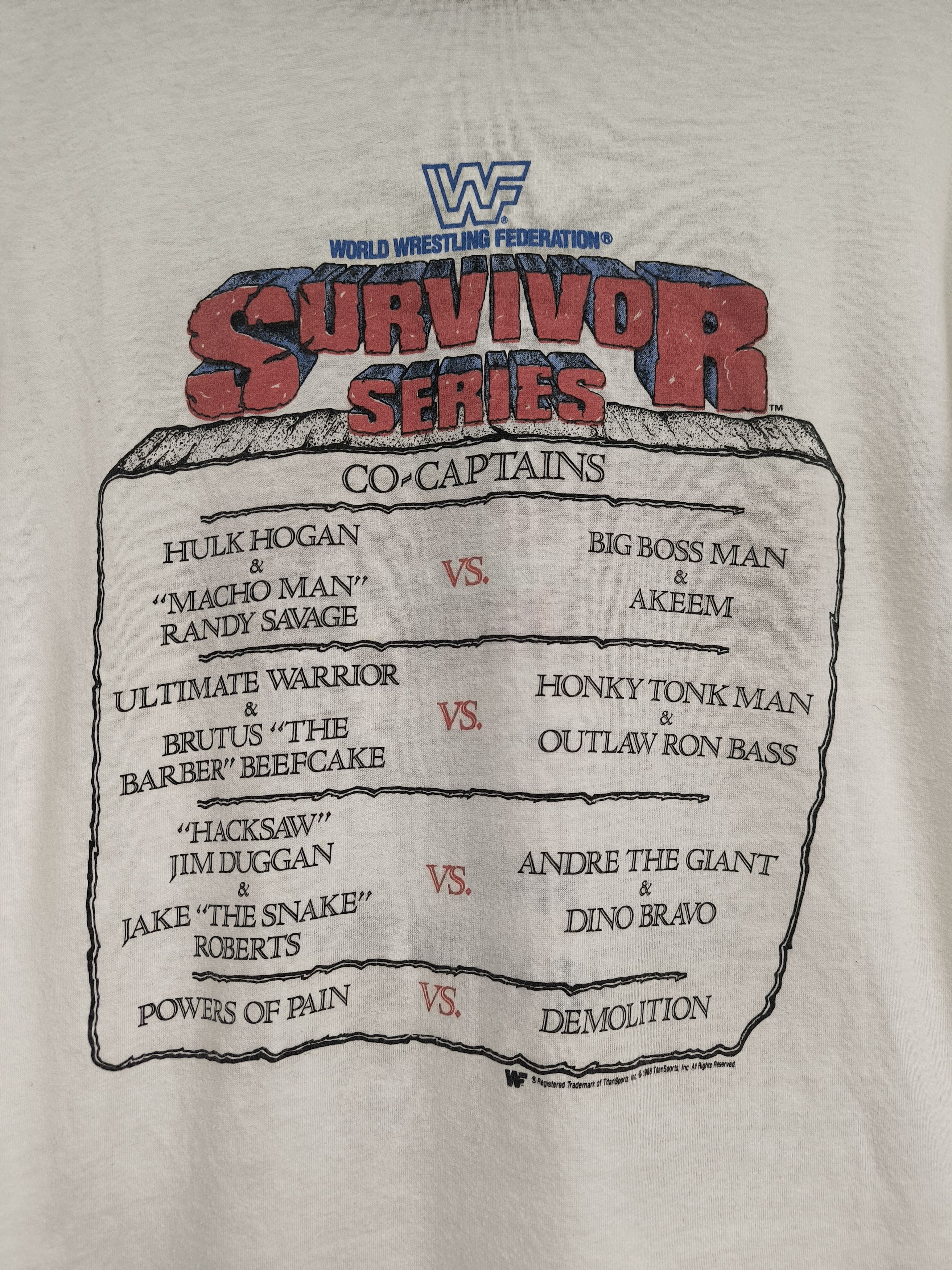 WWF Vintage 1988 WWF Survivor Series Size US XL / EU 56 / 4 - 9 Thumbnail