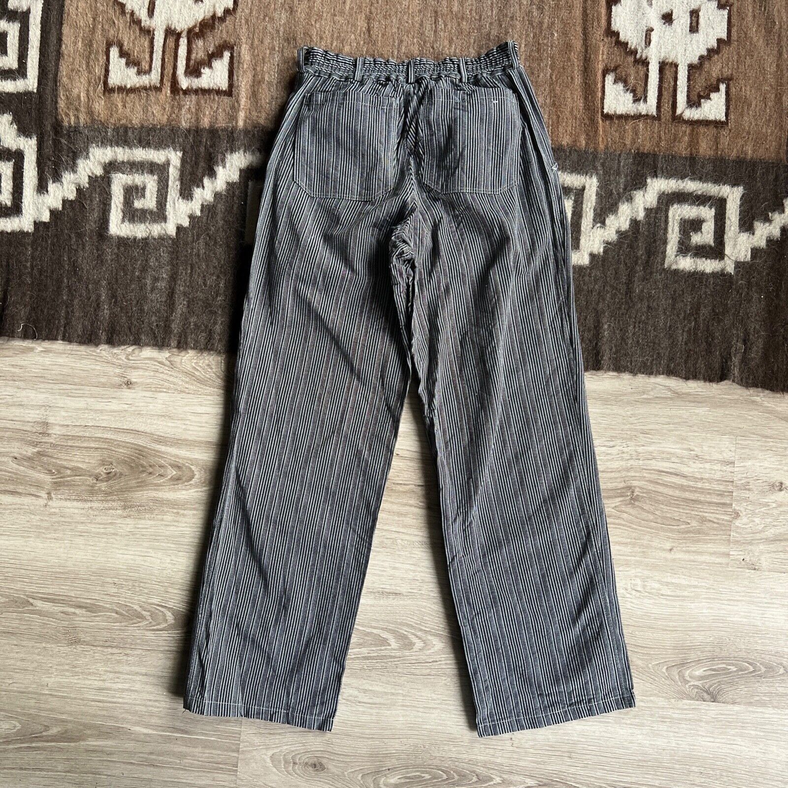 Le Laboureur Vintage French Workwear Stripped Sanfor Chore Pants 8751AC Size US 30 / EU 46 - 3 Thumbnail