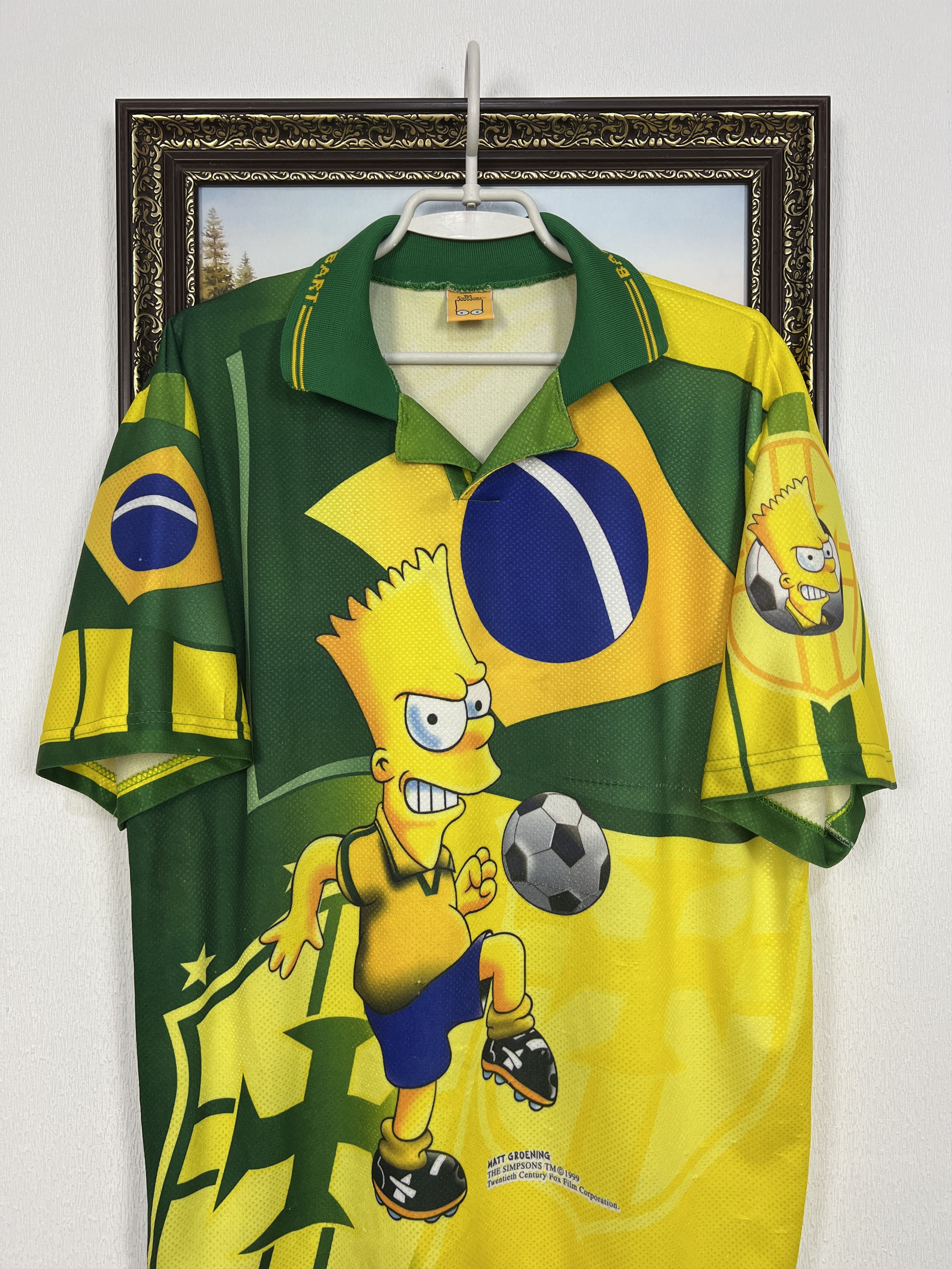 The Simpsons Vintage The Simpsons Bart Brazil Football Shirt Soccer XL Size US XL / EU 56 / 4 - 2 Thumbnail