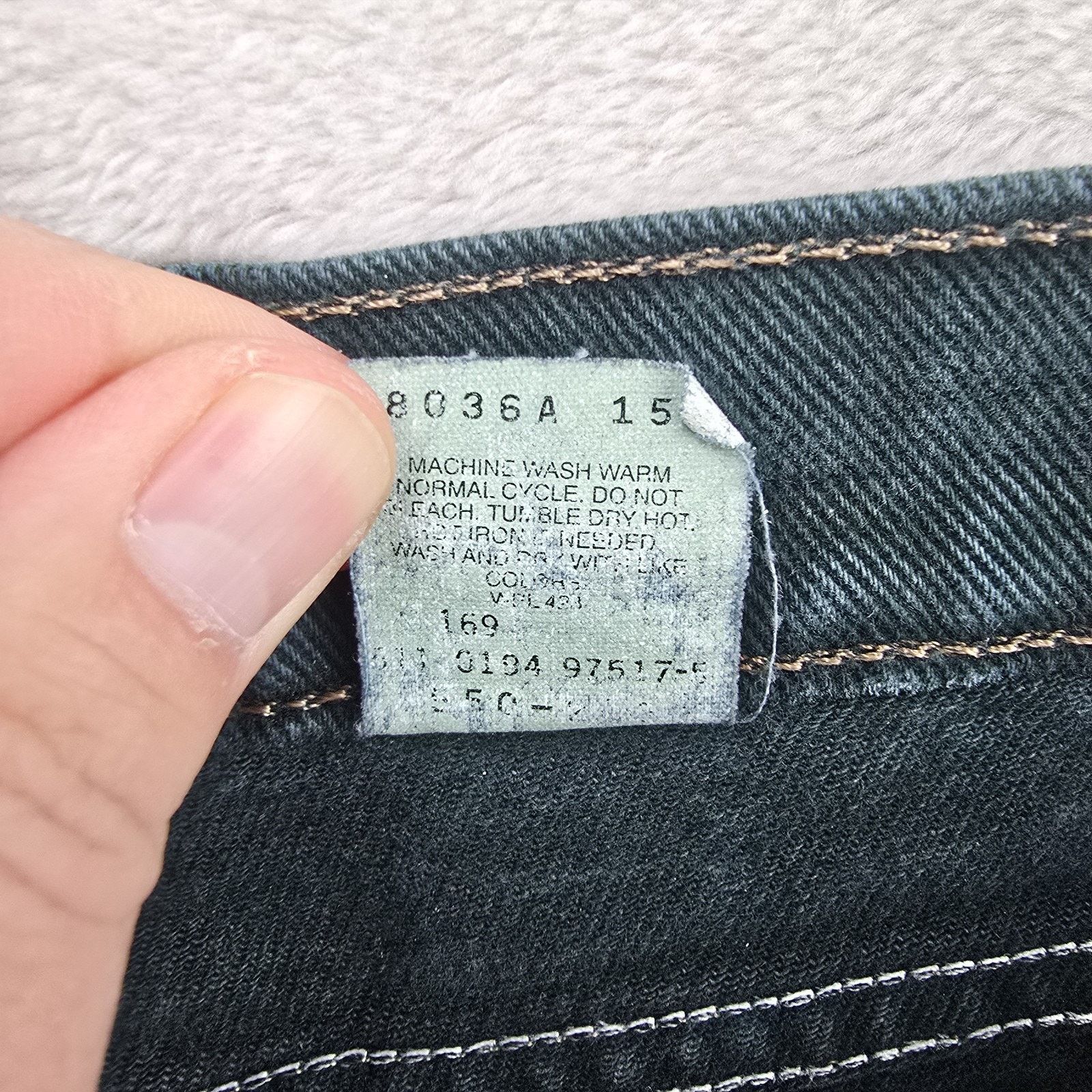 Levi's Vintage Levis Jeans Mens 36x32 (Fits 35x31) Green 550 90s Size US 36 / EU 52 - 5 Thumbnail