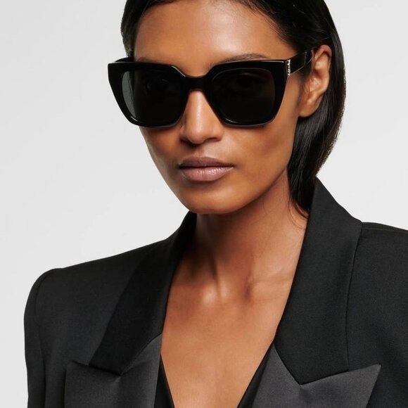 Saint Laurent Paris New Saint Laurent SLM143 001 Sunglasses - Black Frame Size ONE SIZE - 4 Thumbnail