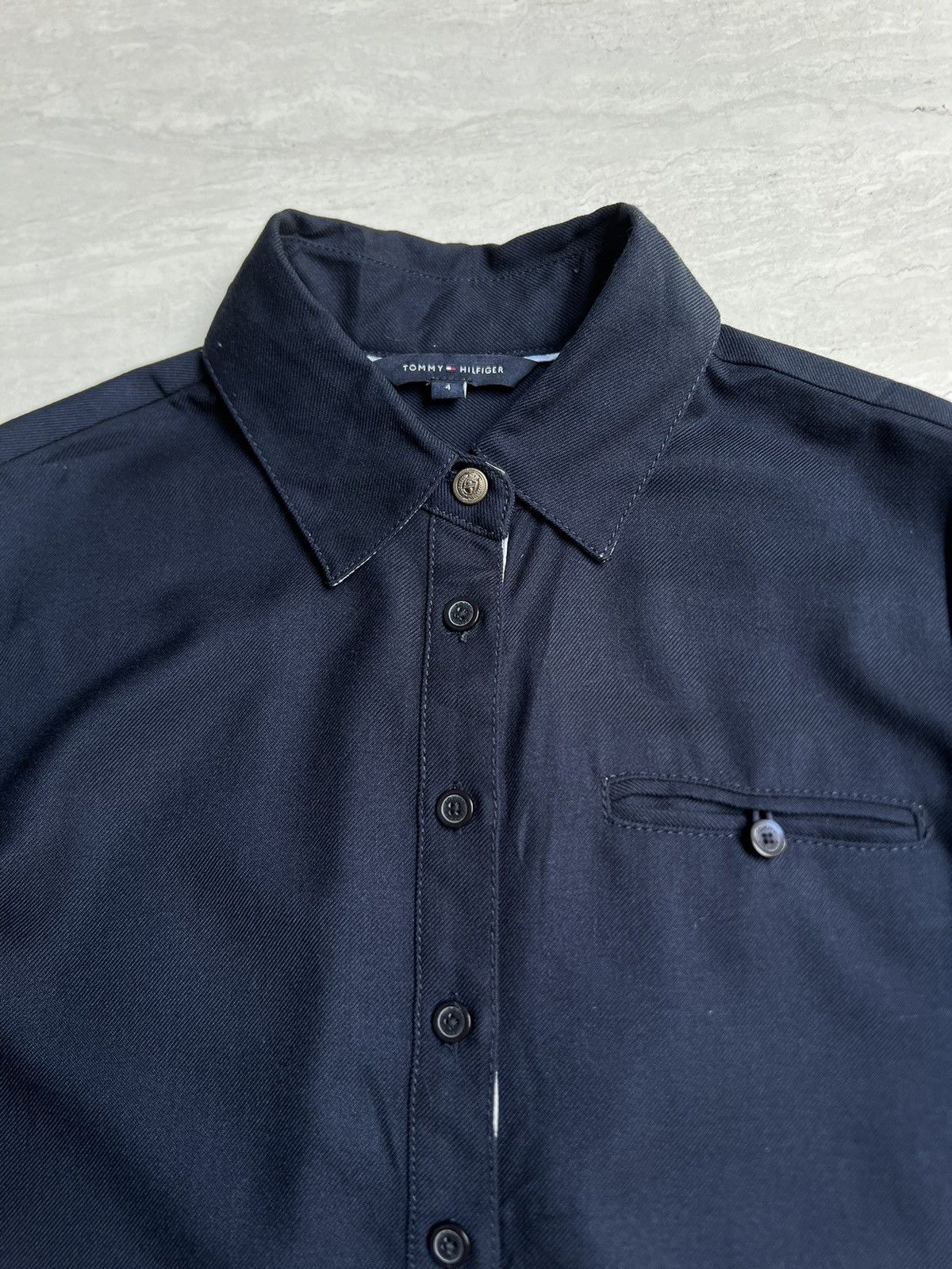Tommy Hilfiger TOMMY HILFIGER Navy Shirt Size US XS / EU 42 / 0 - 4 Thumbnail