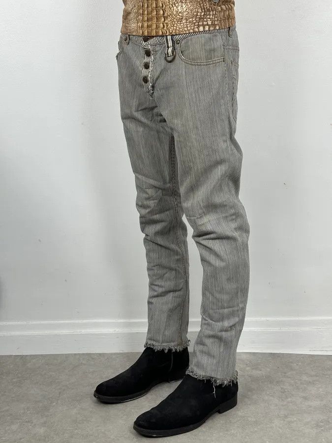 Roberto Cavalli FW2002 Roberto Cavalli Stripes White & Blue Pants Size US 30 / EU 46 - 3 Thumbnail