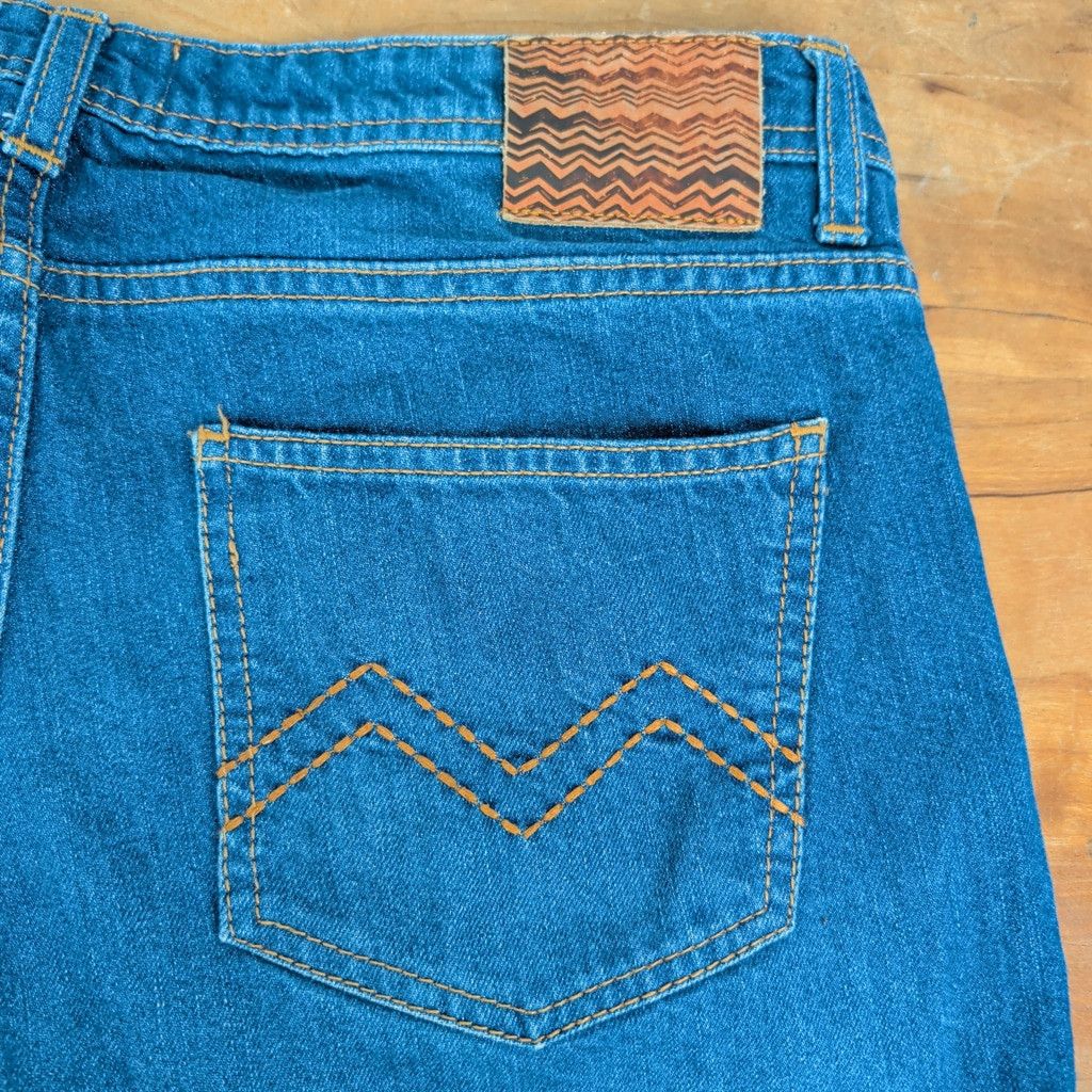 Missoni Ladies' Missoni Italian Made Low Rise 100% Cotton Jeans Size 32" / US 10 / IT 46 - 8 Thumbnail