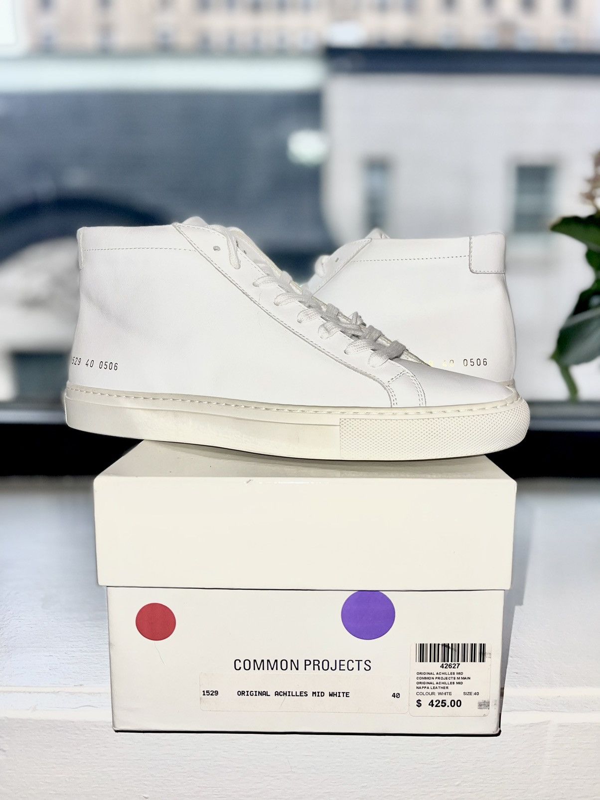 image of Common Projects Original Achilles Mid White - Size 40 Eu Shoes, Men's