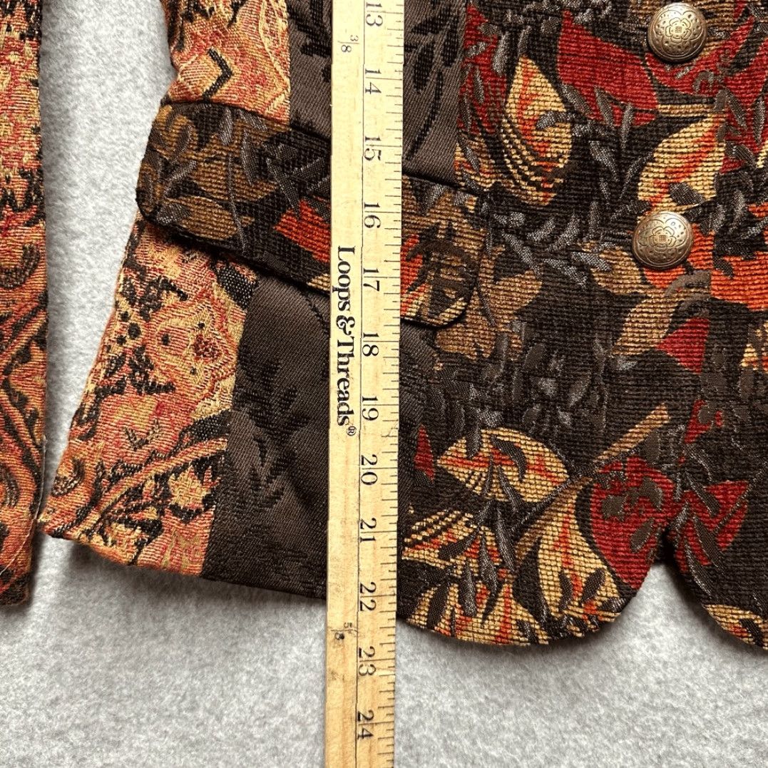 Coldwater Creek Coldwater Creek Blazer Jacket Womens Size 4 Brown Tapestry Multi Texture Paneled Autumn Basic Jacket Mens? Size S / US 4 / IT 40 - 6 Thumbnail
