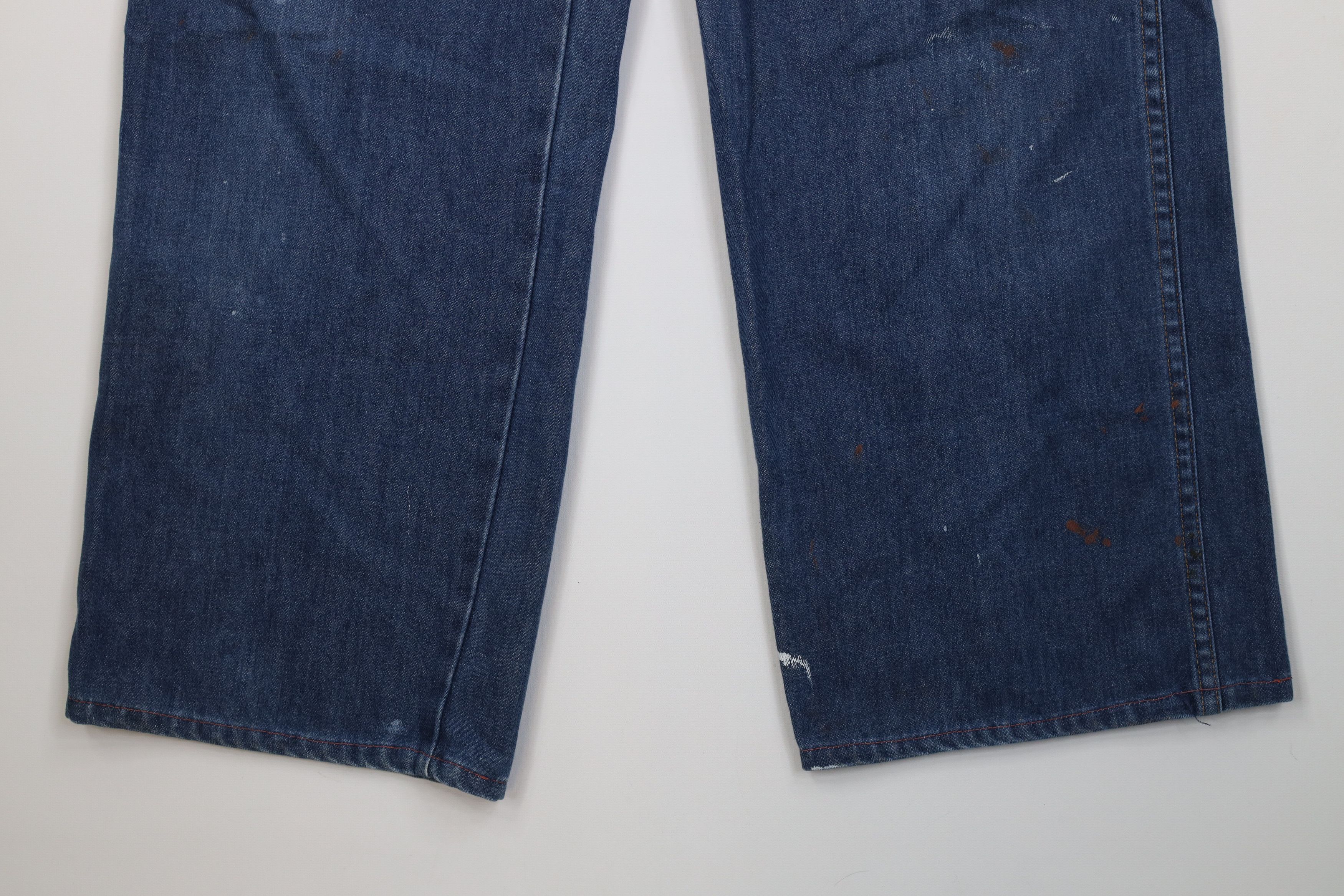 Vintage Vintage 70s Streetwear Baggy Wide Leg Denim Jeans Blue USA Size US 30 / EU 46 - 4 Thumbnail