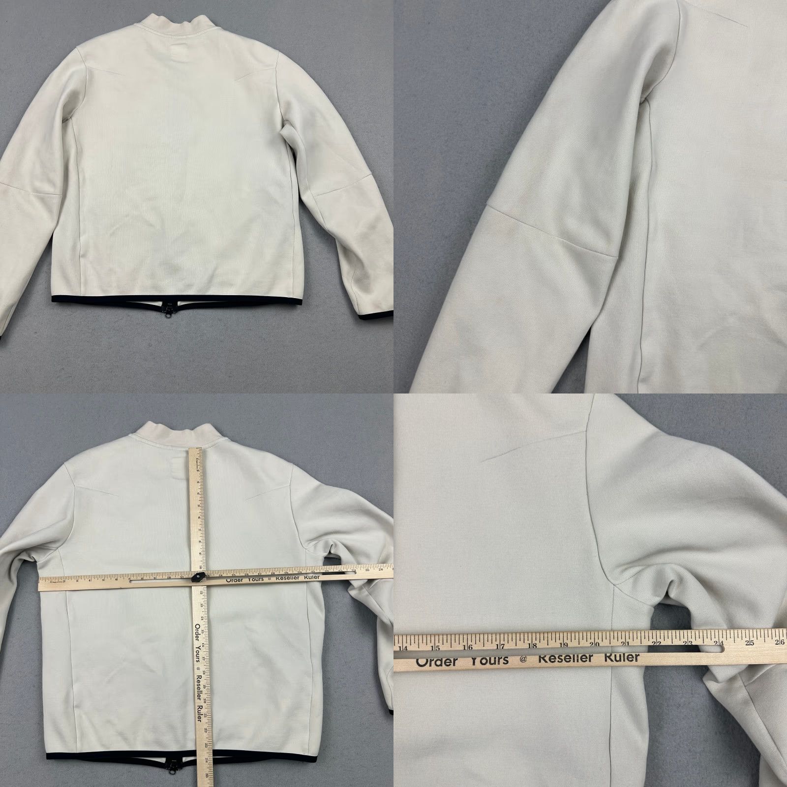 Nike Nike Tech Fleece Jacket Men M Beige Solid Full Zip Pockets Blade Logo Athletic Windbreaker 90s? Size US M / EU 48-50 / 2 - 8 Thumbnail