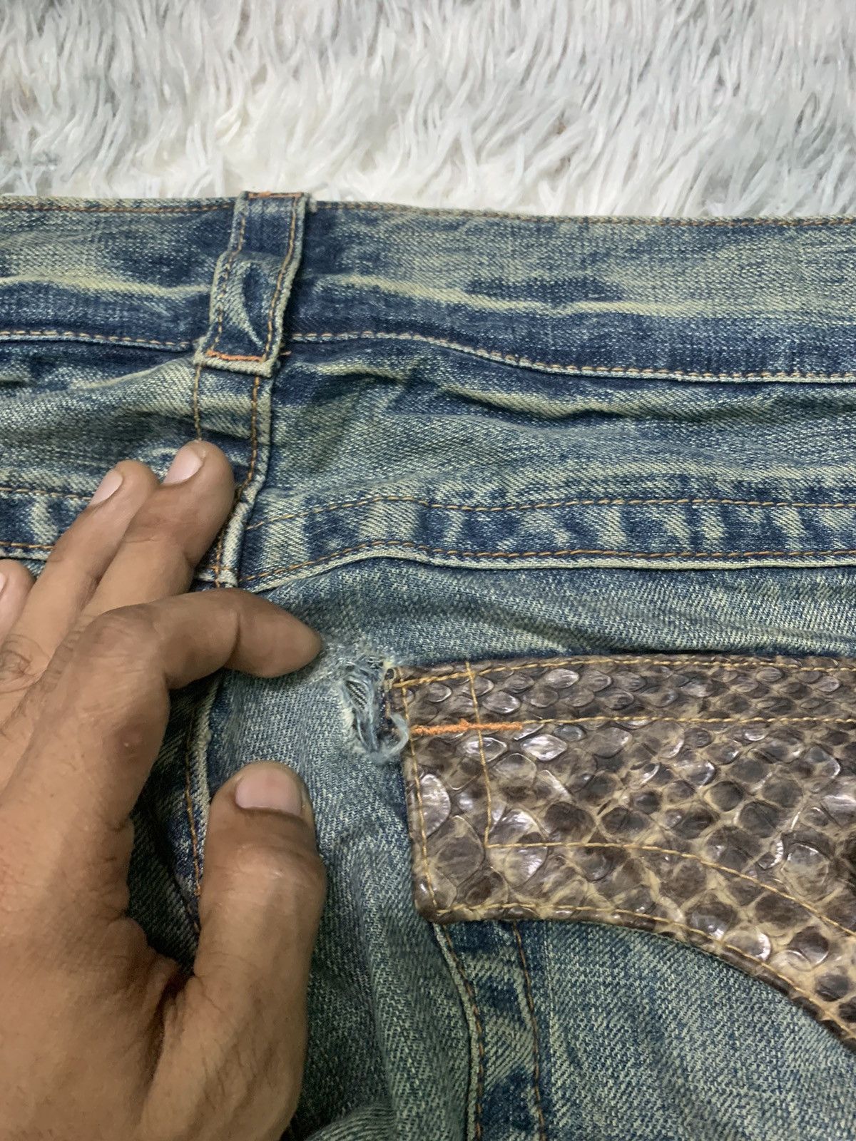 semanticdesign 1990s SEMANTIC DESIGN JEANS X SNAKE SKIN FLARE Size US 32 / EU 48 - 17 Thumbnail
