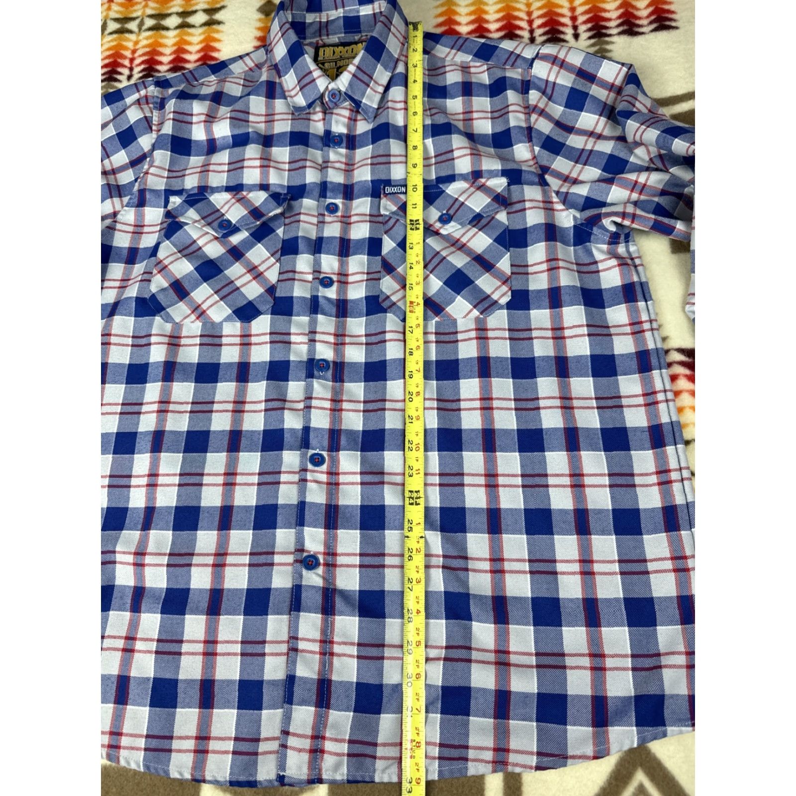 CO Dixxon Flannel Co Gilmore 13 Mens Button-Down Shirt 2XL Red Blue Gray Regular Long Sleeve Button-Up Shirt Mens Size US XXL / EU 58 / 5 - 4 Thumbnail