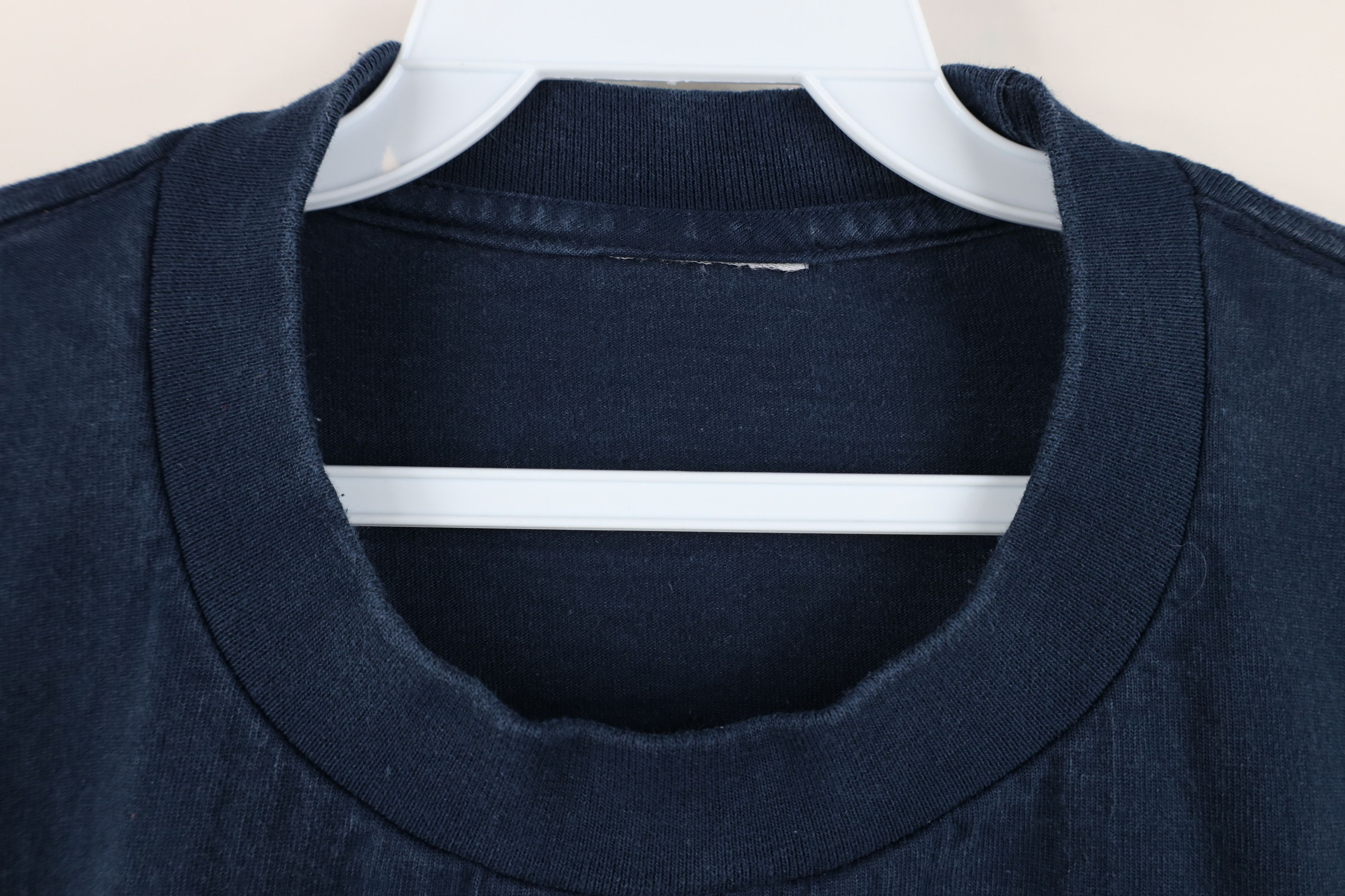 Vintage Vintage 90s Streetwear Blank Heavyweight T-Shirt Blue Cotton Size US XXL / EU 58 / 5 - 4 Thumbnail