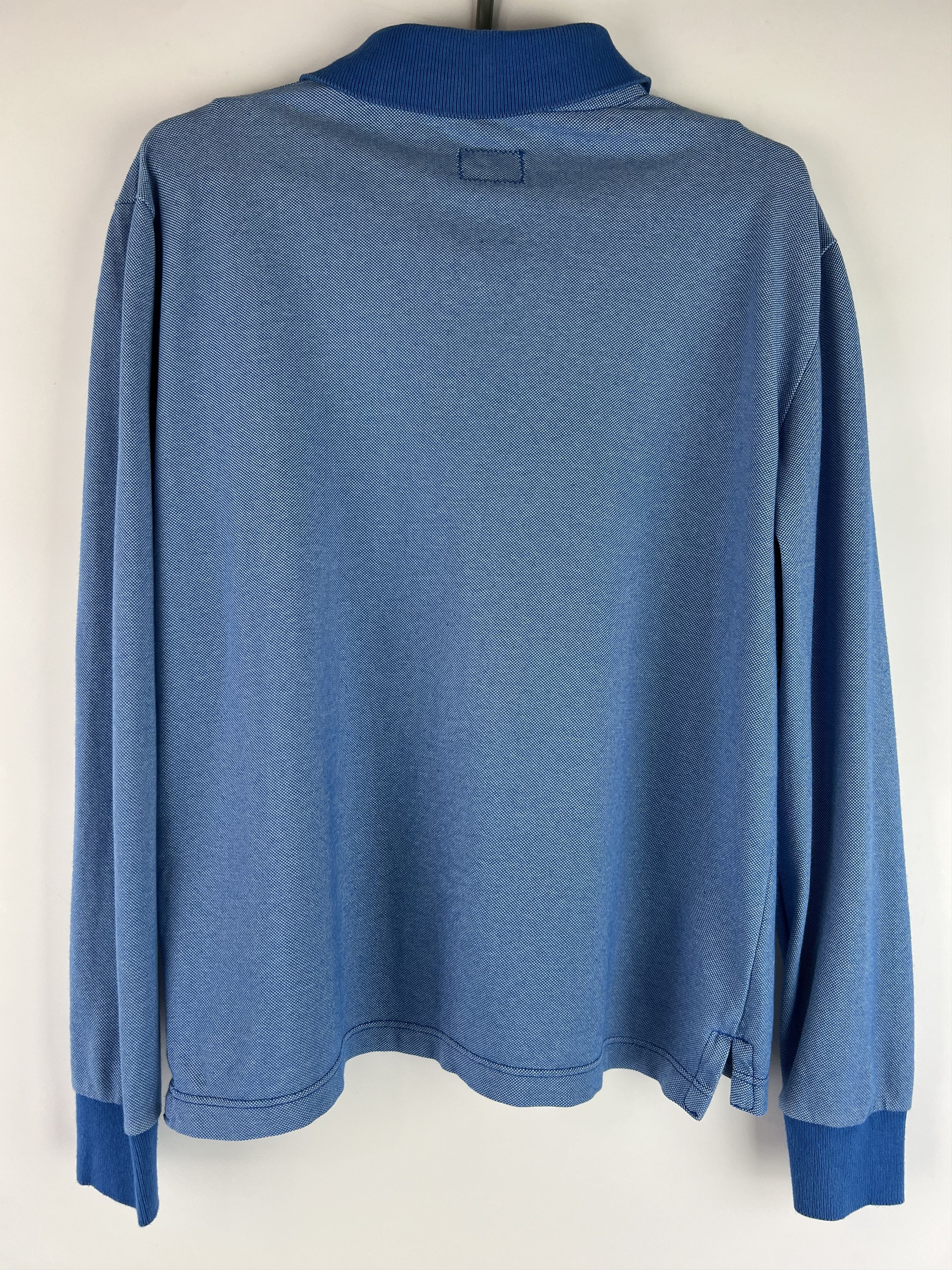 C.P. Company × Massimo Osti CP Company Junior Blue Long Sleeve Polo Shirt Size 8 Size US XXS / EU 40 - 2 Thumbnail