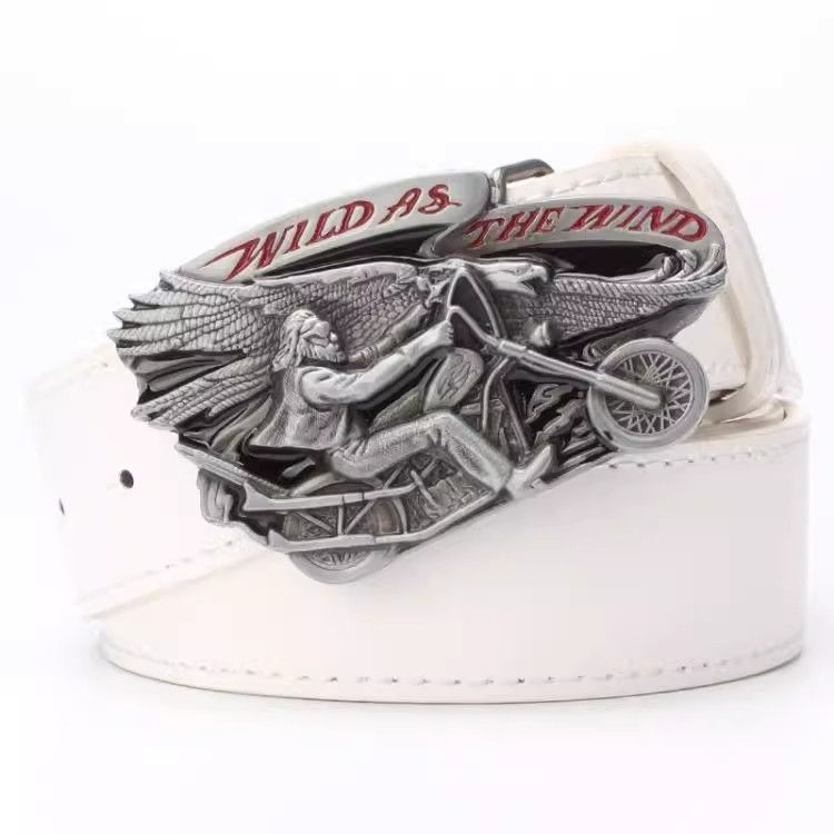 Designer Modern Vintage Belt Riveted Belts Menswear Accessories Size ONE SIZE - 5 Thumbnail