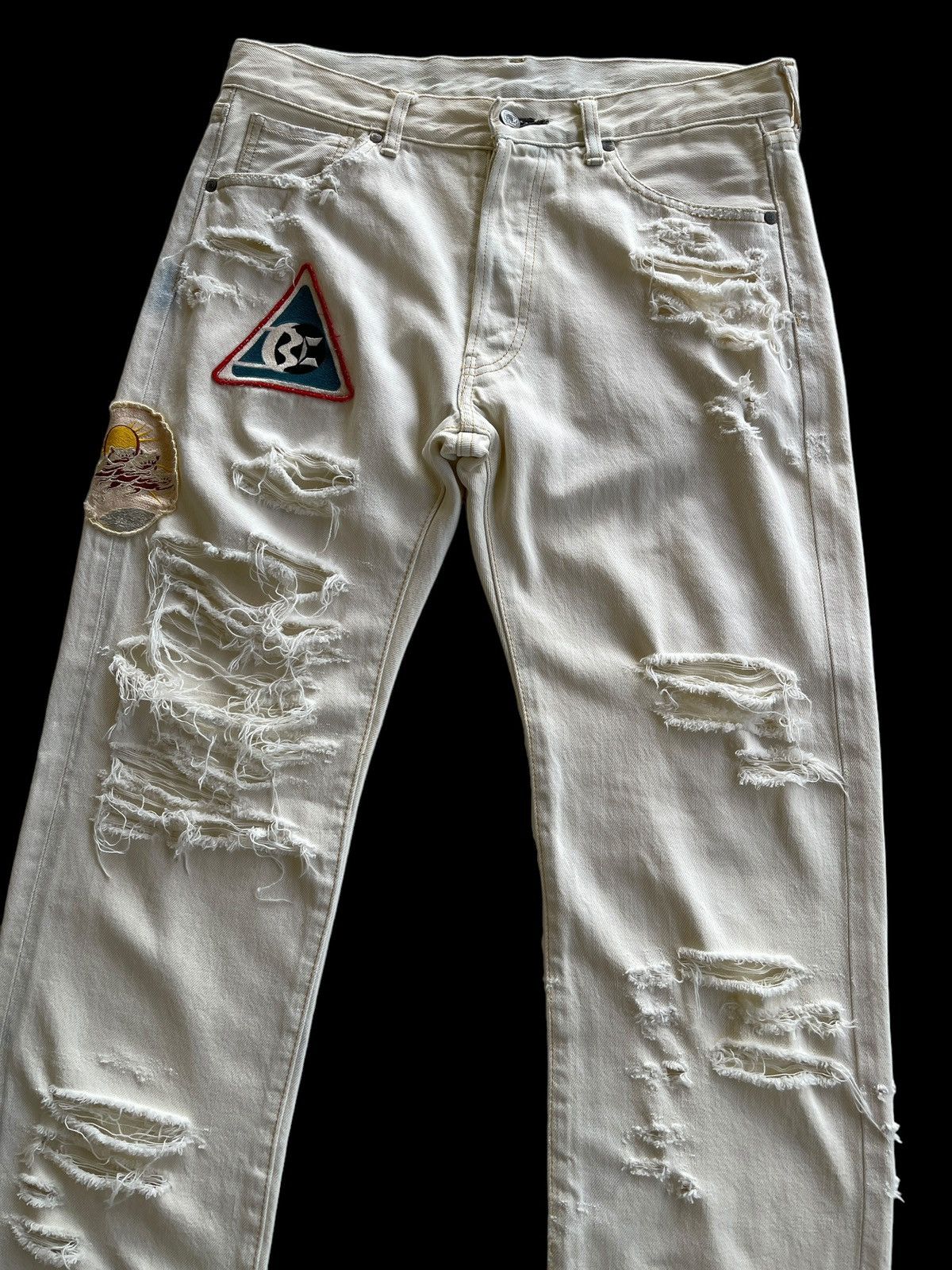 Billionaire Boys Club BBC Destroyed Ripped Jeans Size US 32 / EU 48 - 15 Thumbnail