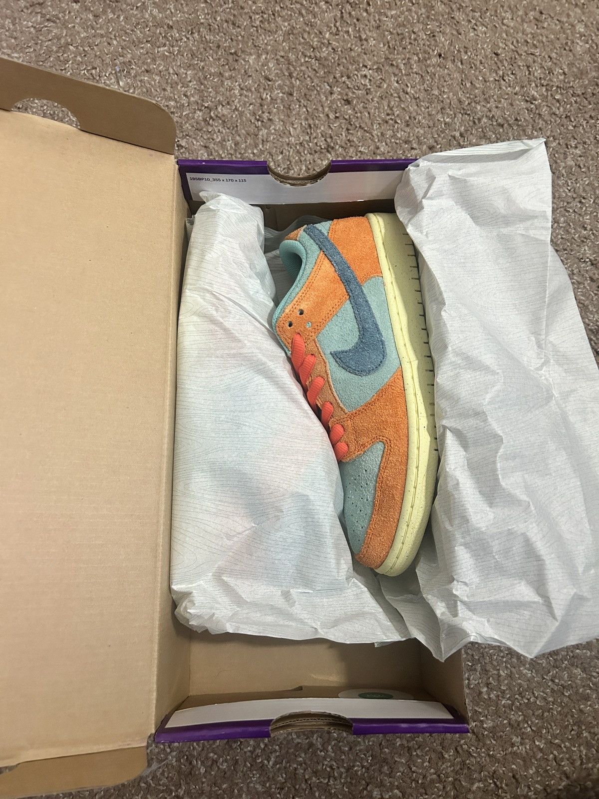 Nike Nike SB Dunk Low Orange Emerald Rise Size US 7 / EU 40 - 6 Thumbnail