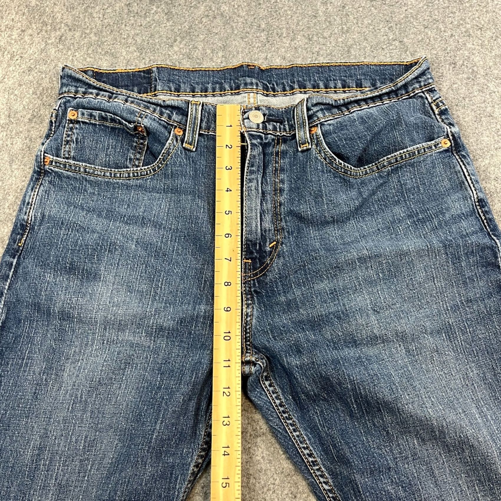 Levi's Levi's Mens Jeans Slim Skinny 34 34 Medium Wash Blue Stretch 502 Zip Fly Jeans Size US 34 / EU 50 - 5 Thumbnail