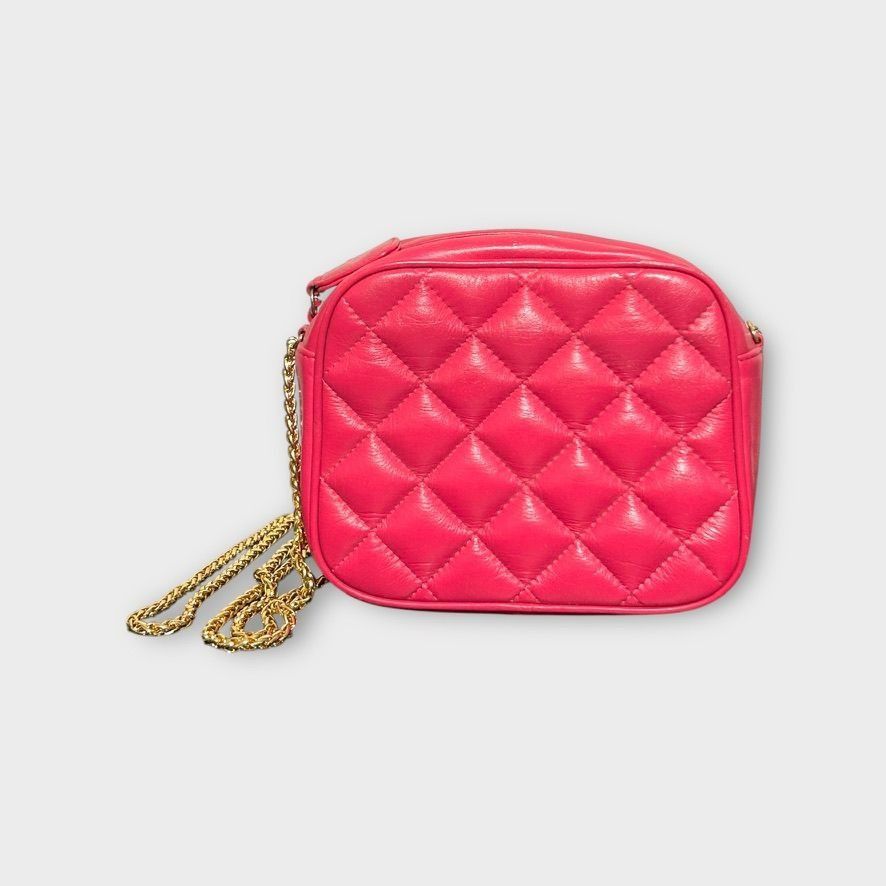 Other Vintage Pink Quilted Crossbody Bag Gold Chain Small Coco Cla Size ONE SIZE - 2 Thumbnail