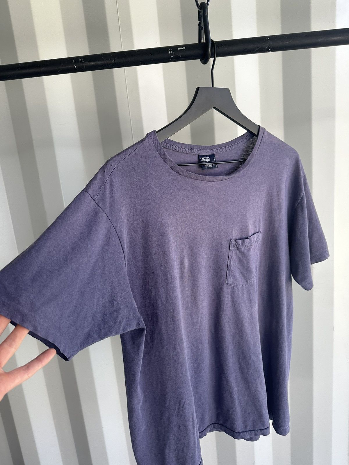 Polo Ralph Lauren Sun Faded Shirt Thrashed Distressed Grunge Band Size US XL / EU 56 / 4 - 2 Thumbnail