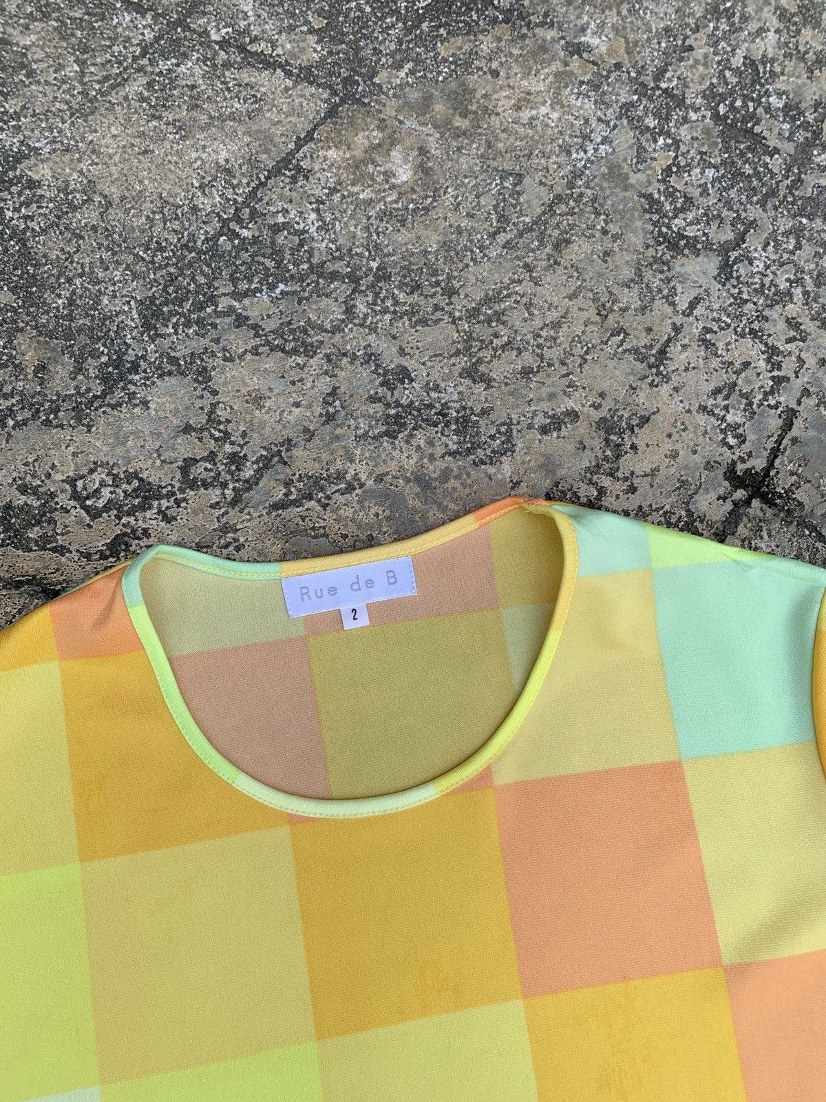 Japanese Brand y2k Rue de B Japan Pantone Gradient Grid Graphic Mesh Top Size M / US 6-8 / IT 42-44 - 6 Thumbnail