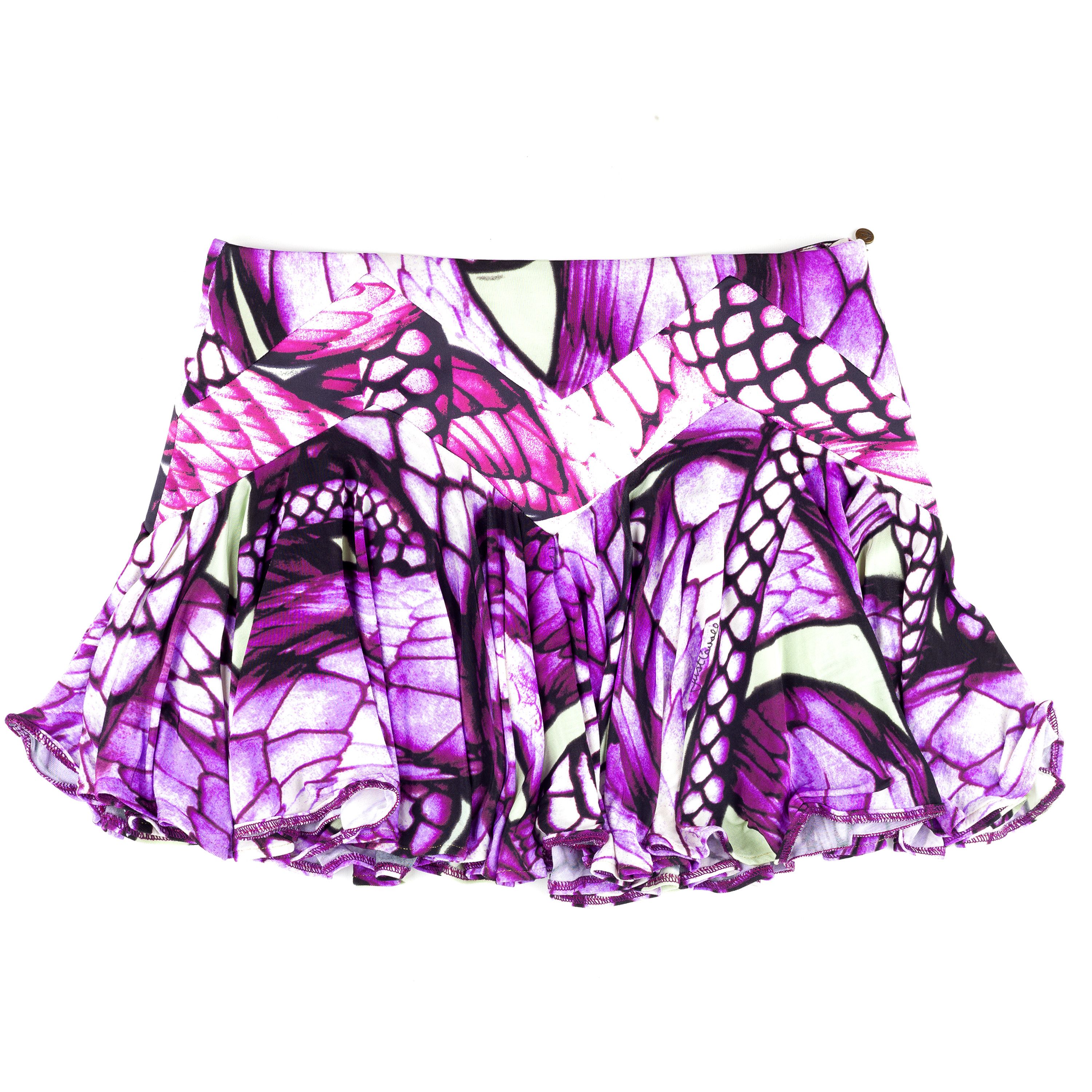 Just Cavalli Just Cavalli Vintage Purple Top and Skirt Set (XS-M) Size 27" / US 4 / IT 40 - 2 Thumbnail