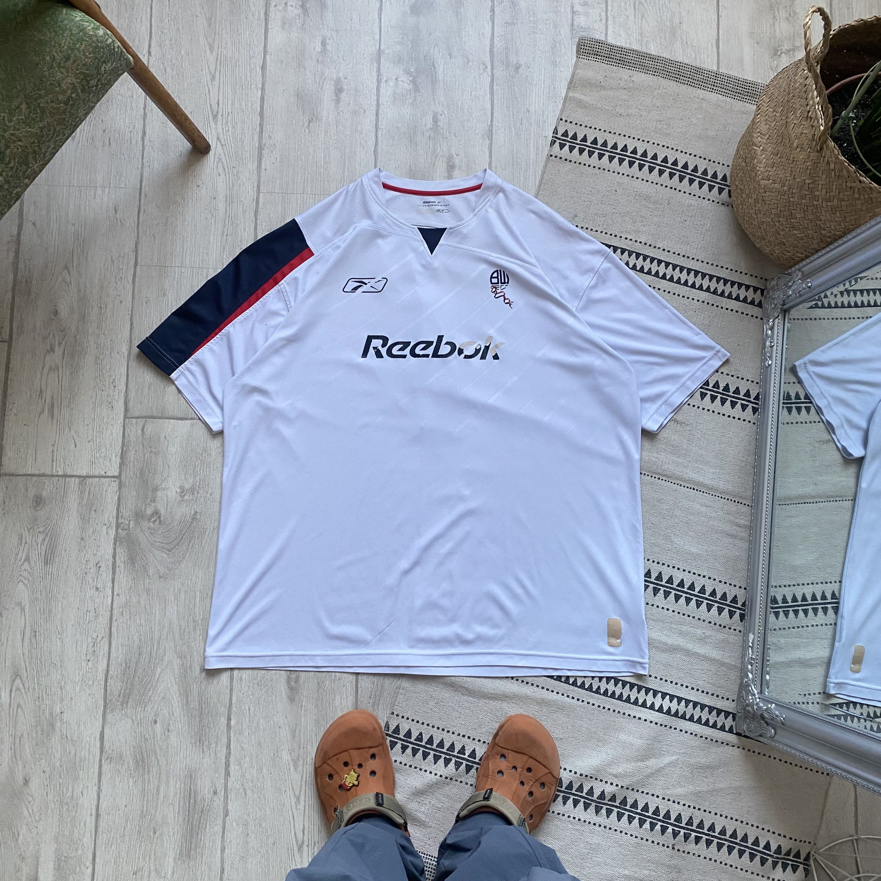 Nike ⚽️ Vintage Reebok Bolton Wanderers Soccer jersey #7 Nolan Size US XXL / EU 58 / 5 - 2 Thumbnail