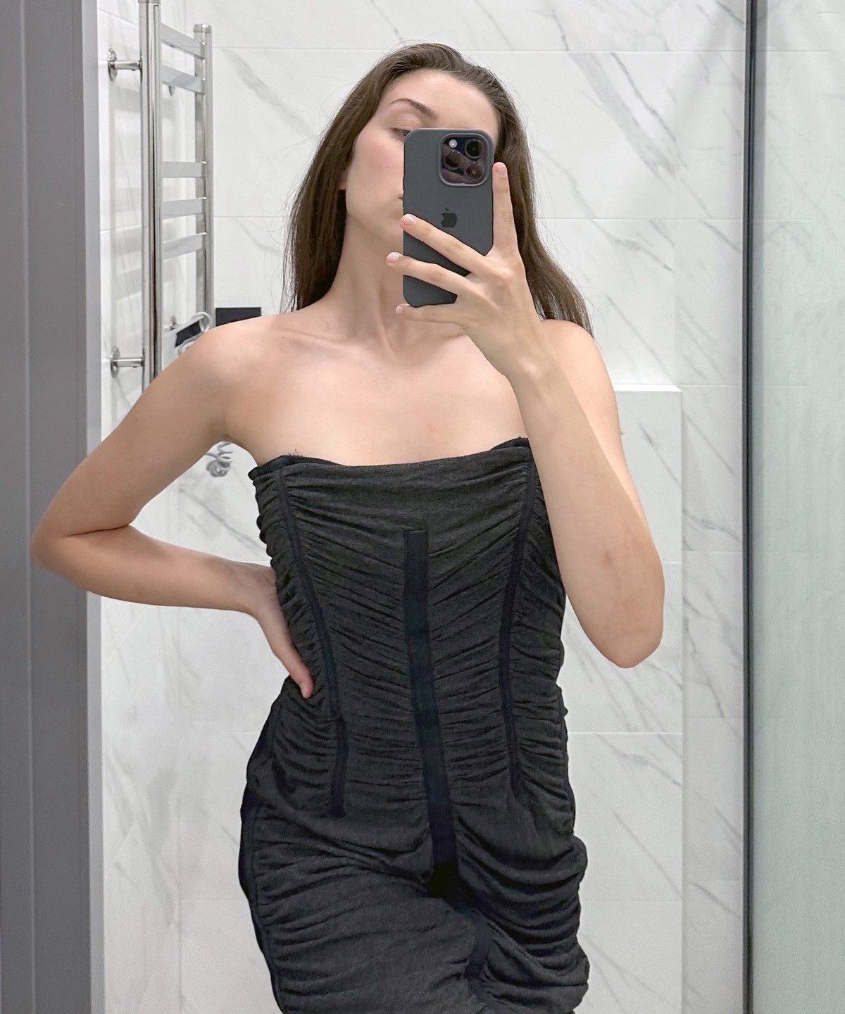 Dolce & Gabbana DOLCE GABBANA Dress Corset Zip D&G Dresses Black Gray Zip Size M / US 6-8 / IT 42-44 - 1 Thumbnail