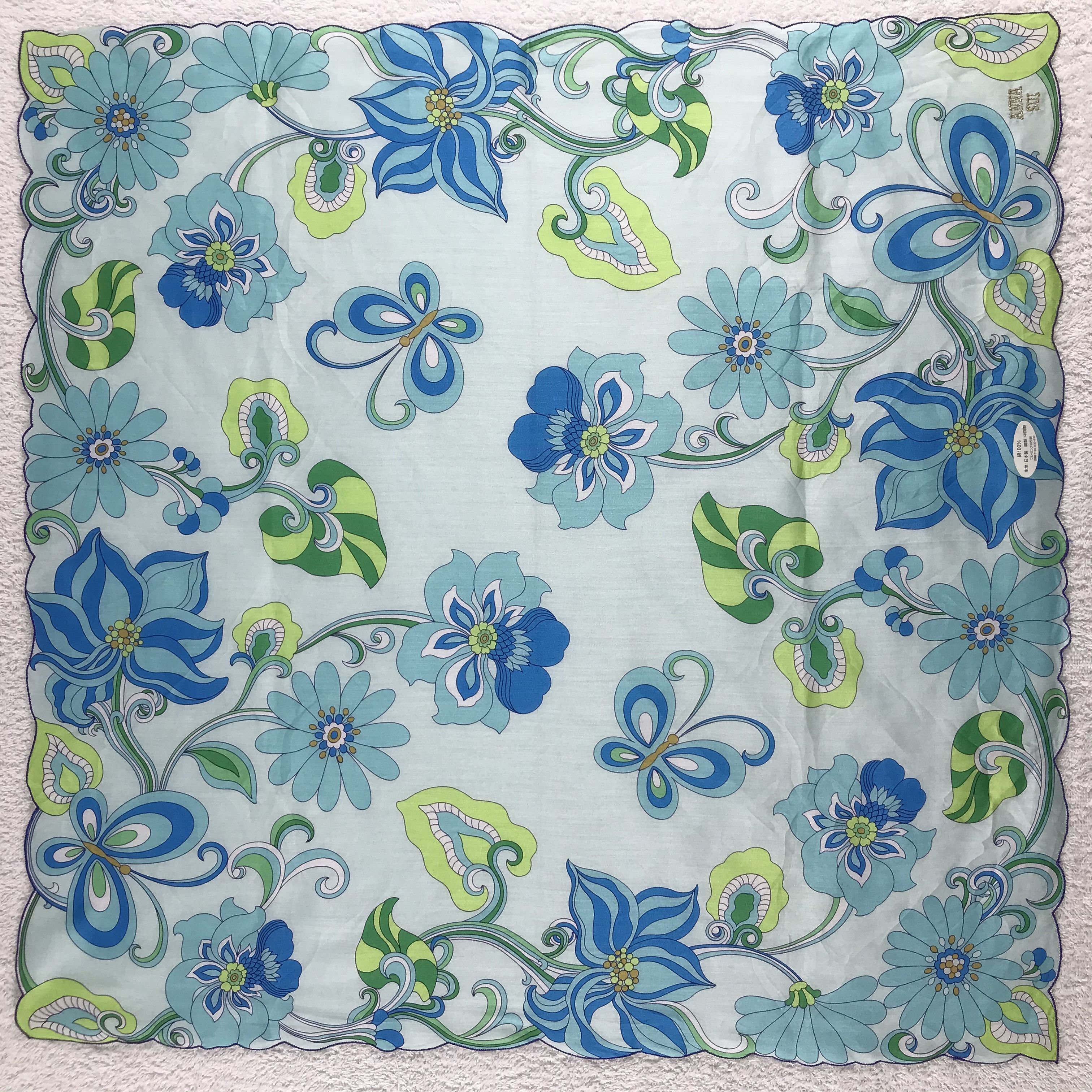 Anna Sui × Vintage Anna Sui Bandana / Handkerchief / Neckerchief - S358 Size ONE SIZE - 1 Thumbnail