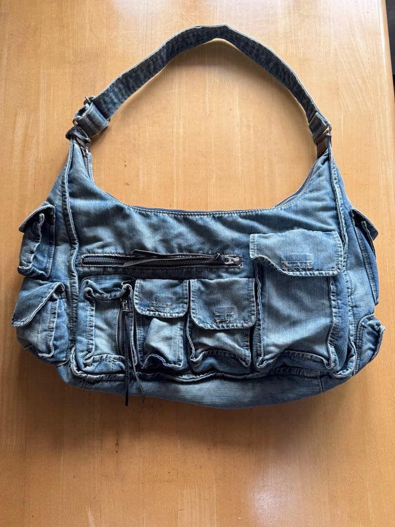 Junya Watanabe SS05 Watanabe Multi Pocket ‘Cargo’ Denim Sling Shoulder Bag Size ONE SIZE - 1 Thumbnail