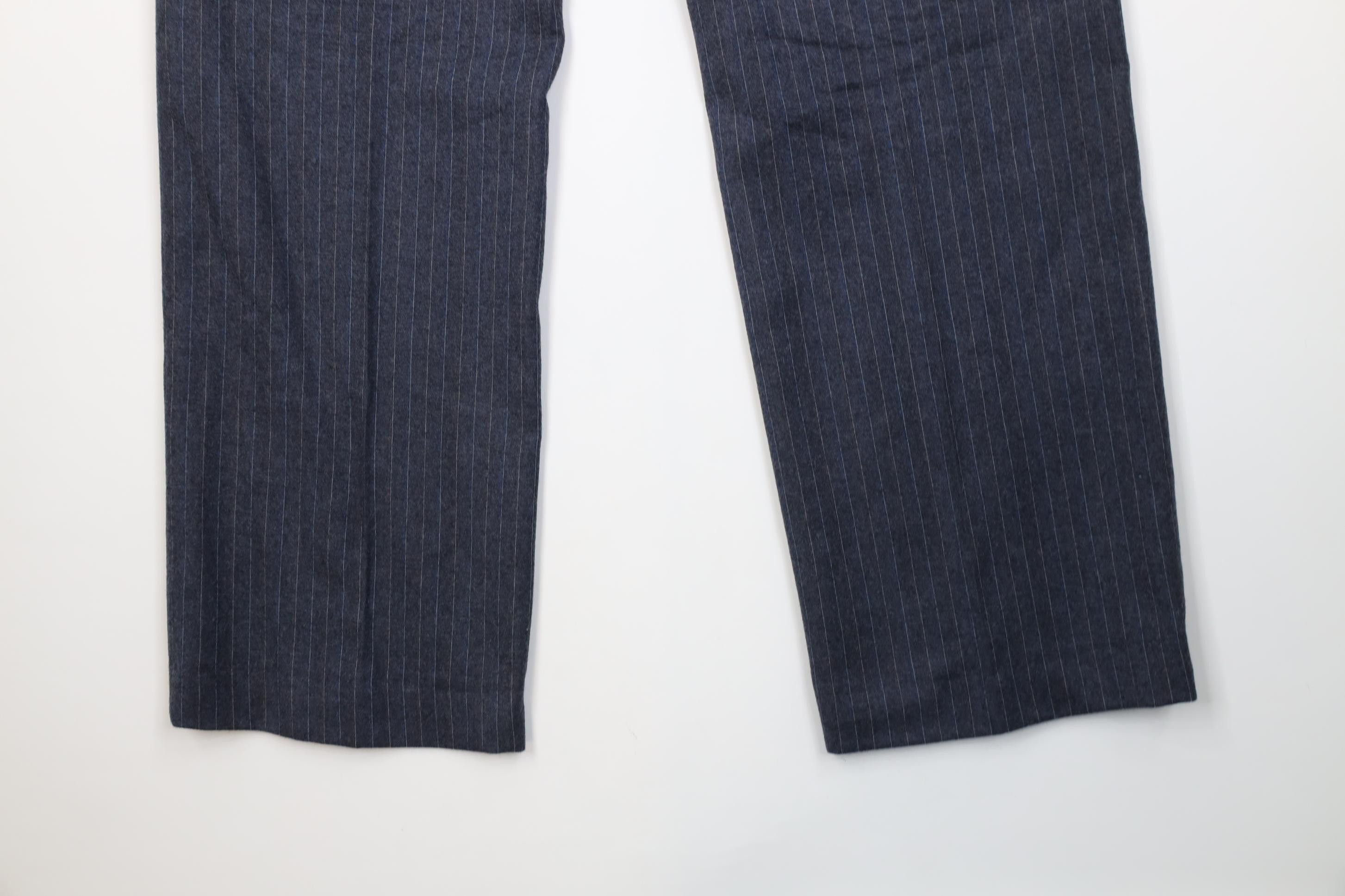 Vintage Vintage 70s Streetwear Wool Striped Wide Leg Chino Pants Size US 36 / EU 52 - 12 Thumbnail