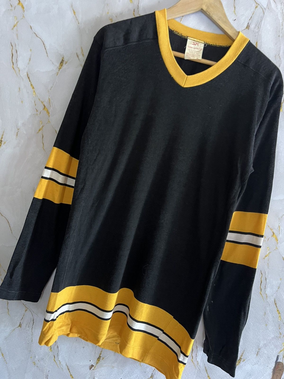 Japanese Brand Vintage Sandow Sporting Knit Shirt – Retro Sportswear (US L) Size M / US 6-8 / IT 42-44 - 5 Thumbnail