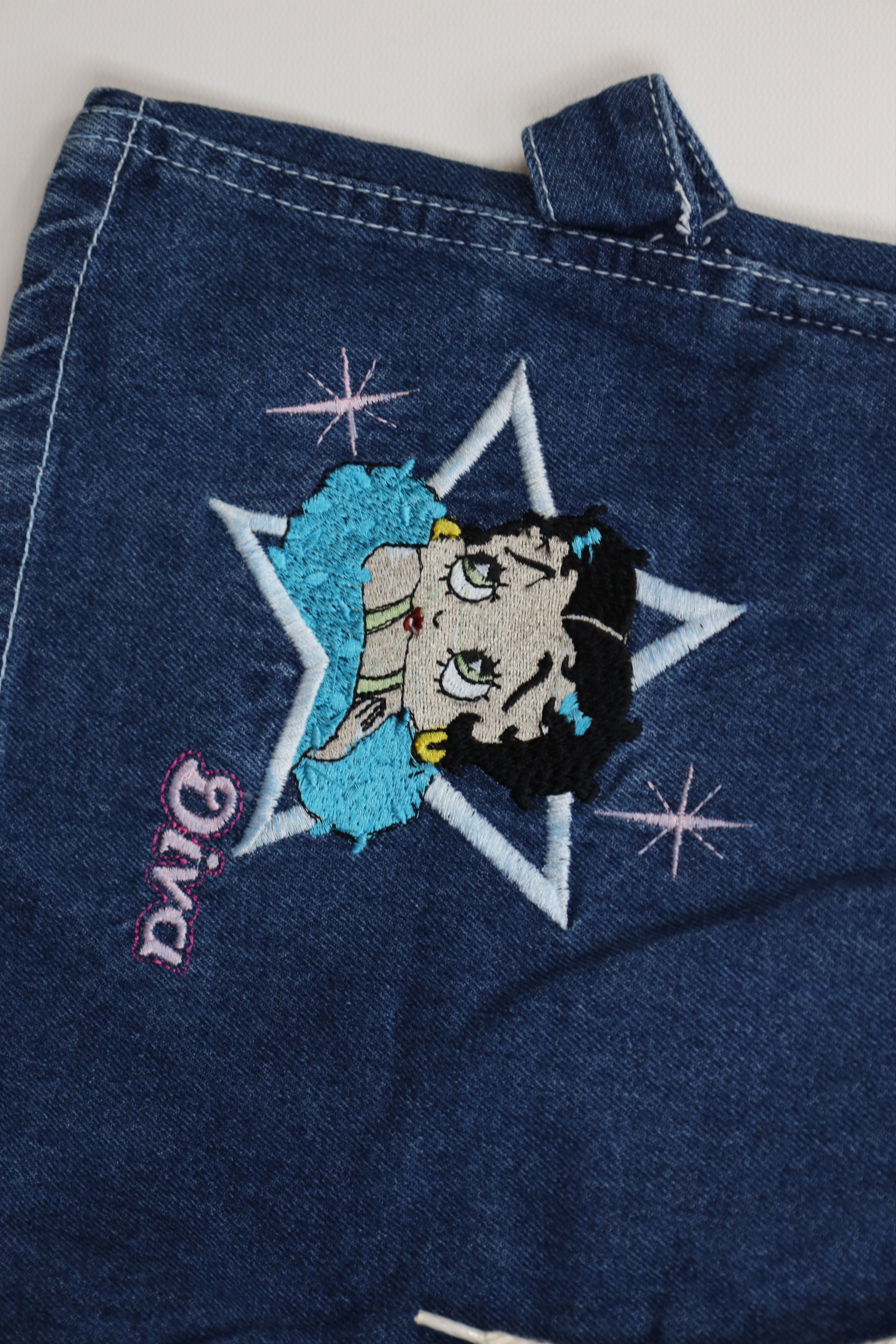 Vintage Deadstock Vintage Y2K Betty Boop Diva Denim Jean Shorts Size 32" / US 10 / IT 46 - 5 Thumbnail