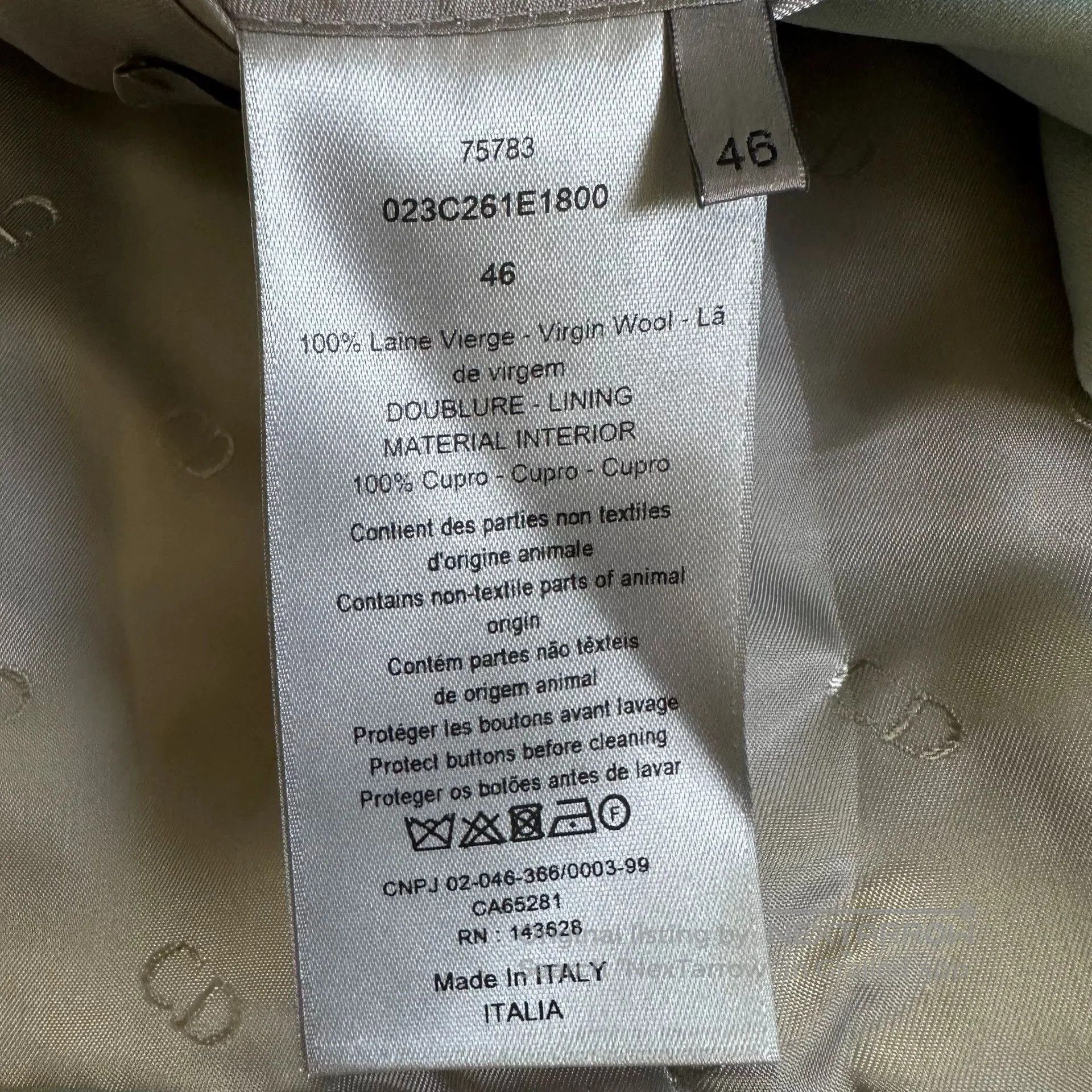 Dior Dior Man Light Blue Wool Suit Jacket. Size US M / EU 48-50 / 2 - 4 Thumbnail