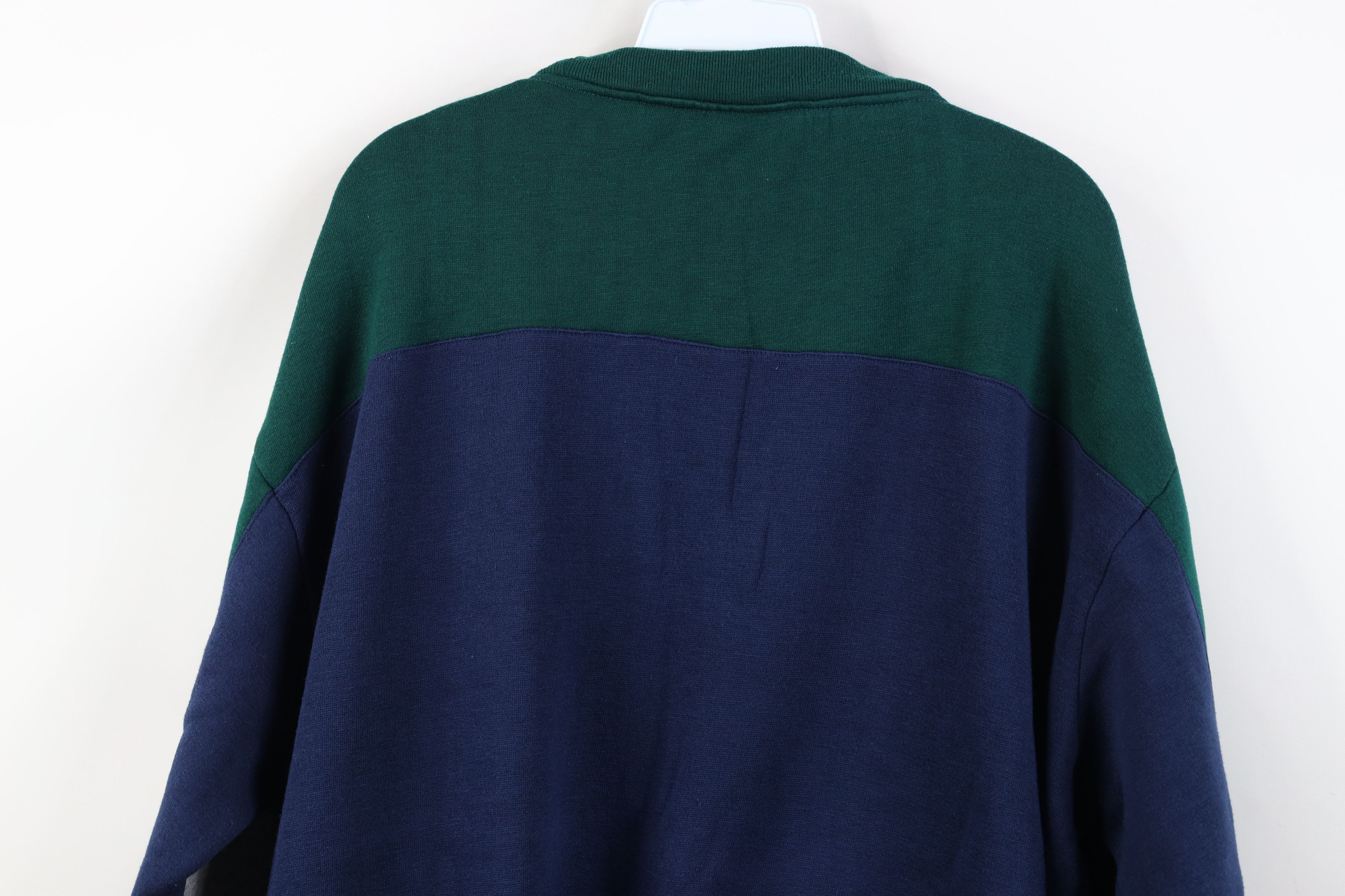 Vintage Vintage 90s Streetwear Block Striped Crewneck Sweatshirt Size US XL / EU 56 / 4 - 11 Thumbnail