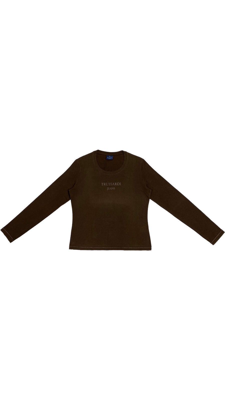 Trussardi 🔥LASTDROP🔥Vintage Bronze Rainbow Logo Rusted Brown Elastic Size XL / US 12-14 / IT 48-50 - 2 Thumbnail