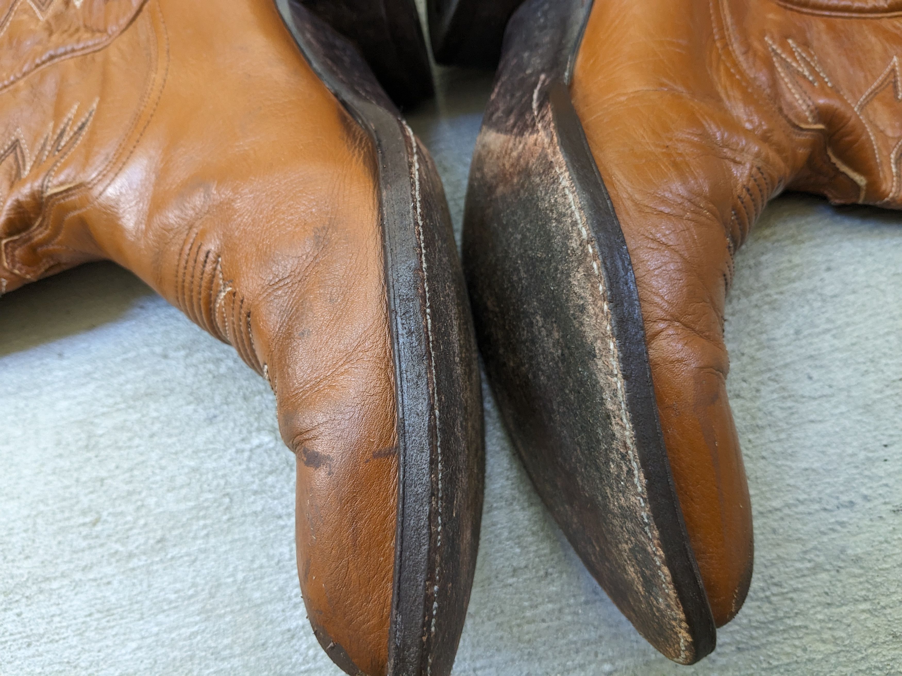 Genuine Leather Dan Post Cowboy Boots Brown Leather 8 Western Botas Size US 8 / EU 41 - 14 Thumbnail